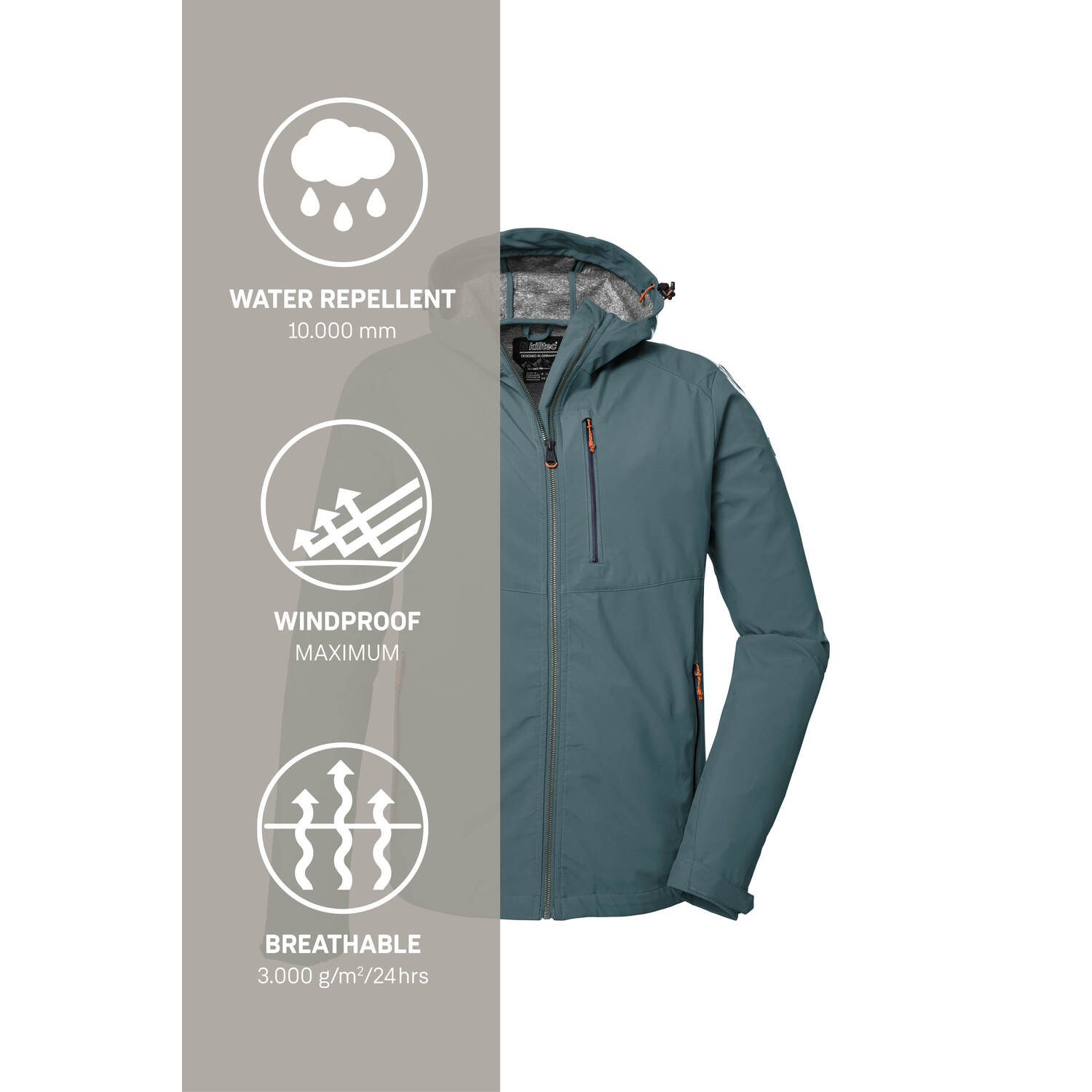 Herren killtec Blau KOS 259 MN SFTSHLL JCKT 00826 4XL Funktionsjacke