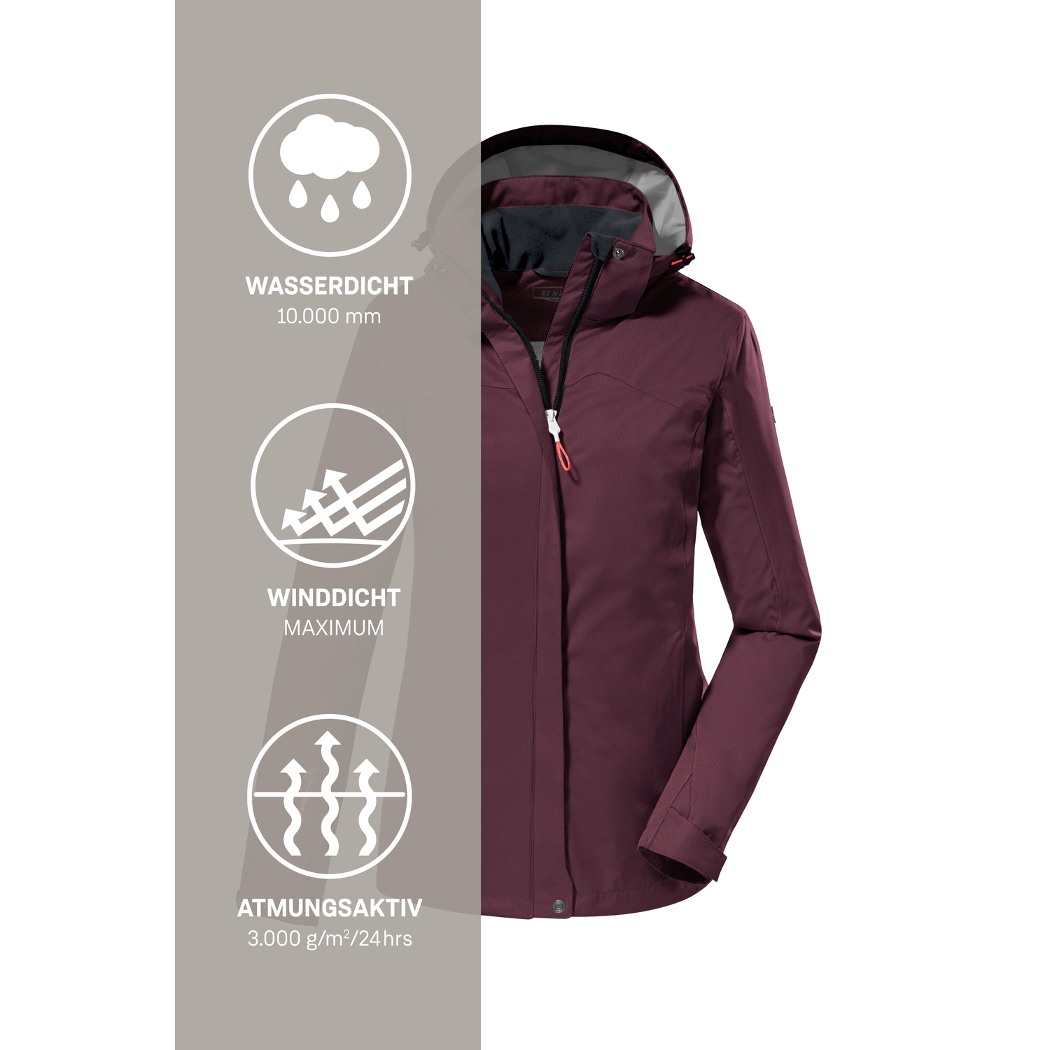 Damen killtec Violett KOS 133 WMN JCKT 00452 54 Funktionsjacke