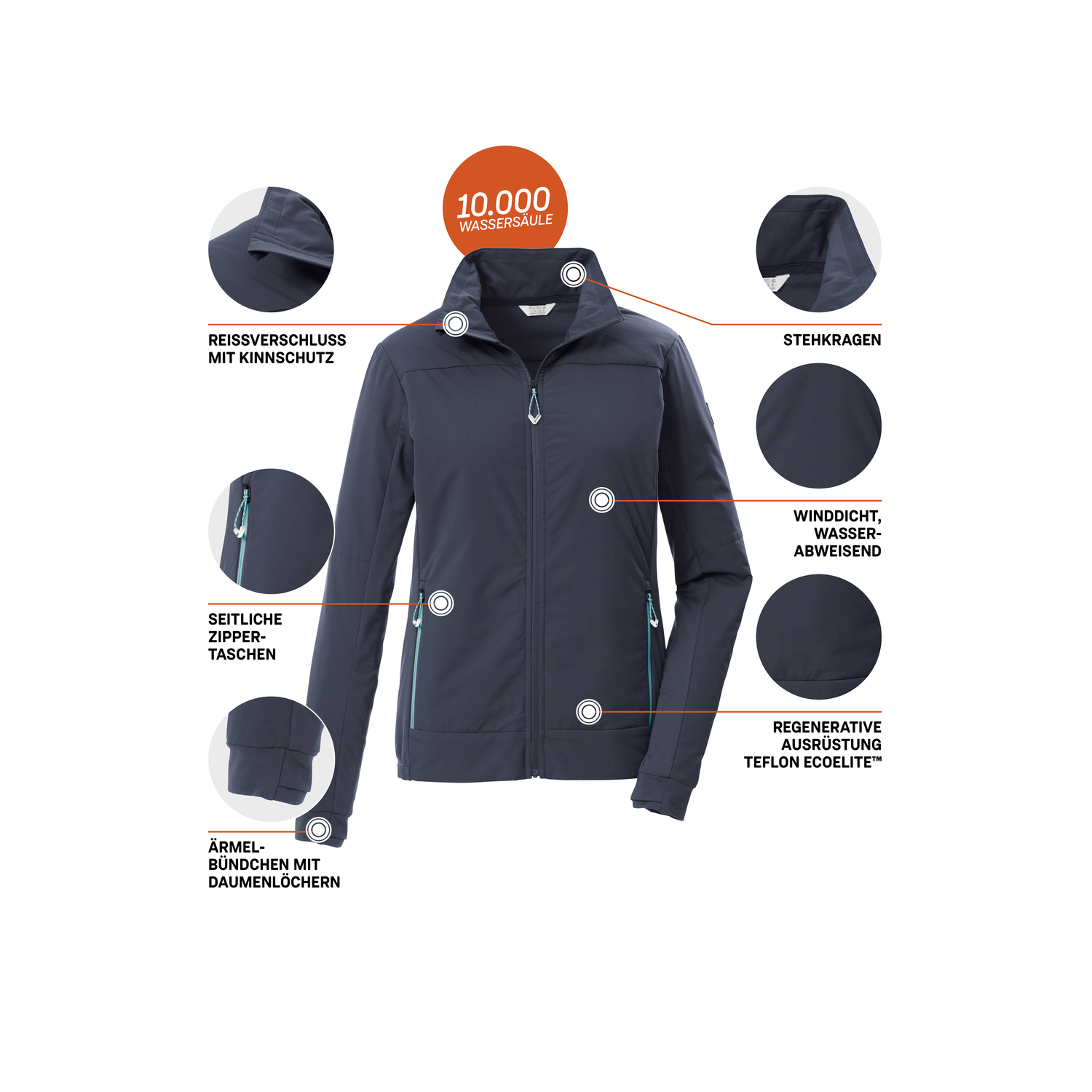 Damen killtec Blau KOS 21 WMN JCKT 00830 46 Funktionsjacke