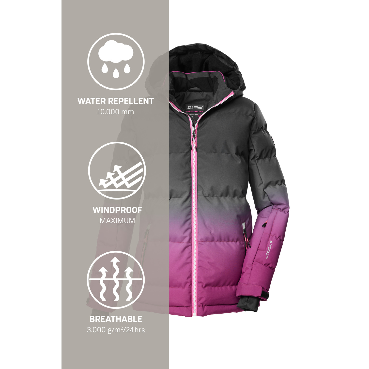 Kinder Mädchen killtec Rose KSW 330 GRLS SKI QLTD JCKT 00498 176 Funktionsjacke
