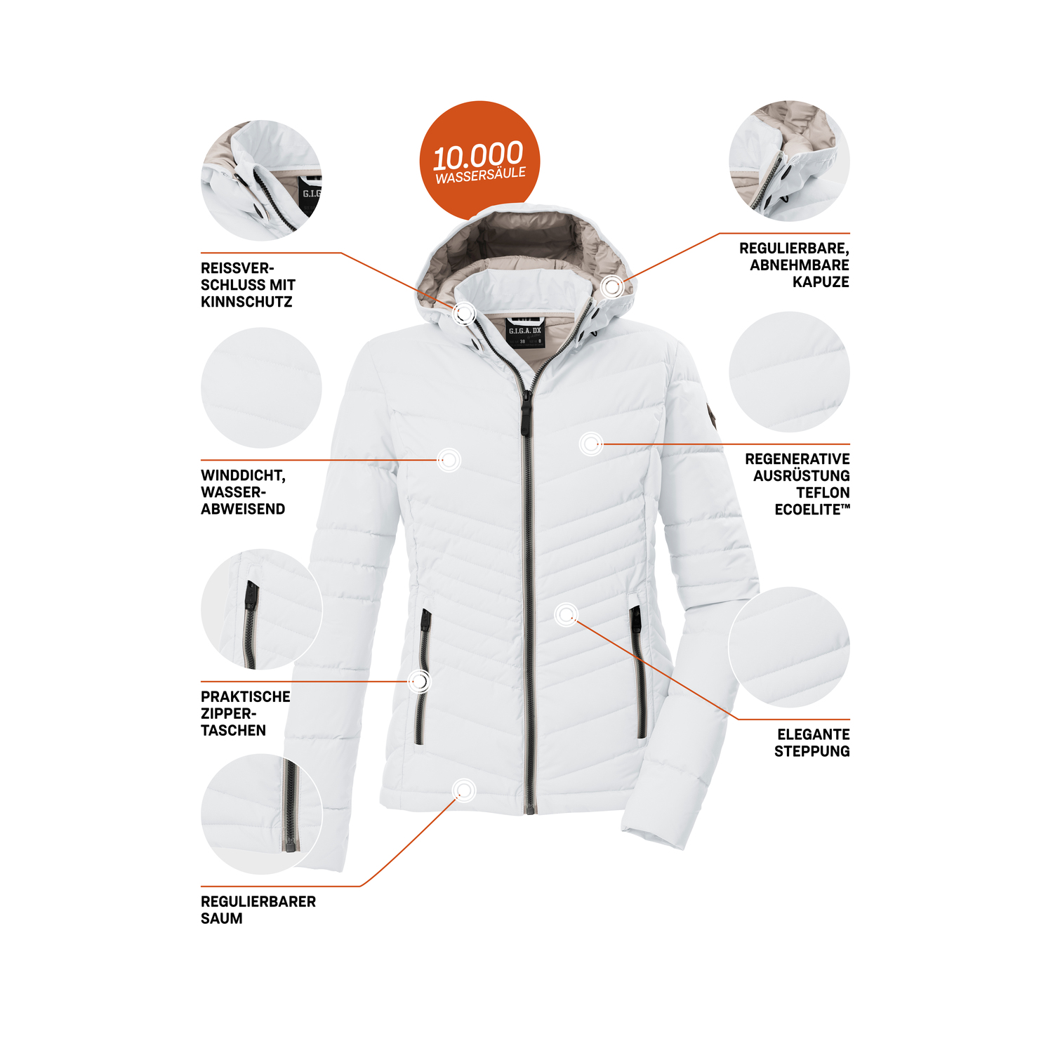 Damen G.I.G.A. DX by killtec Weiß GS 91 WMN QLTD JCKT 00101 50 Funktionsjacke