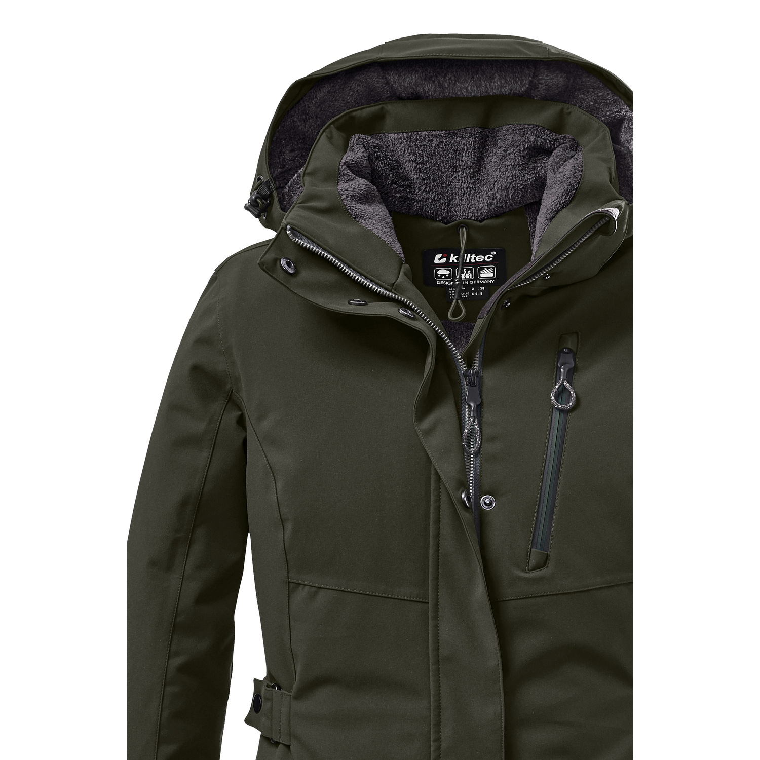 Damen killtec Dunkeloliv KOW 165 WMN PRK 00756 54 Mantel