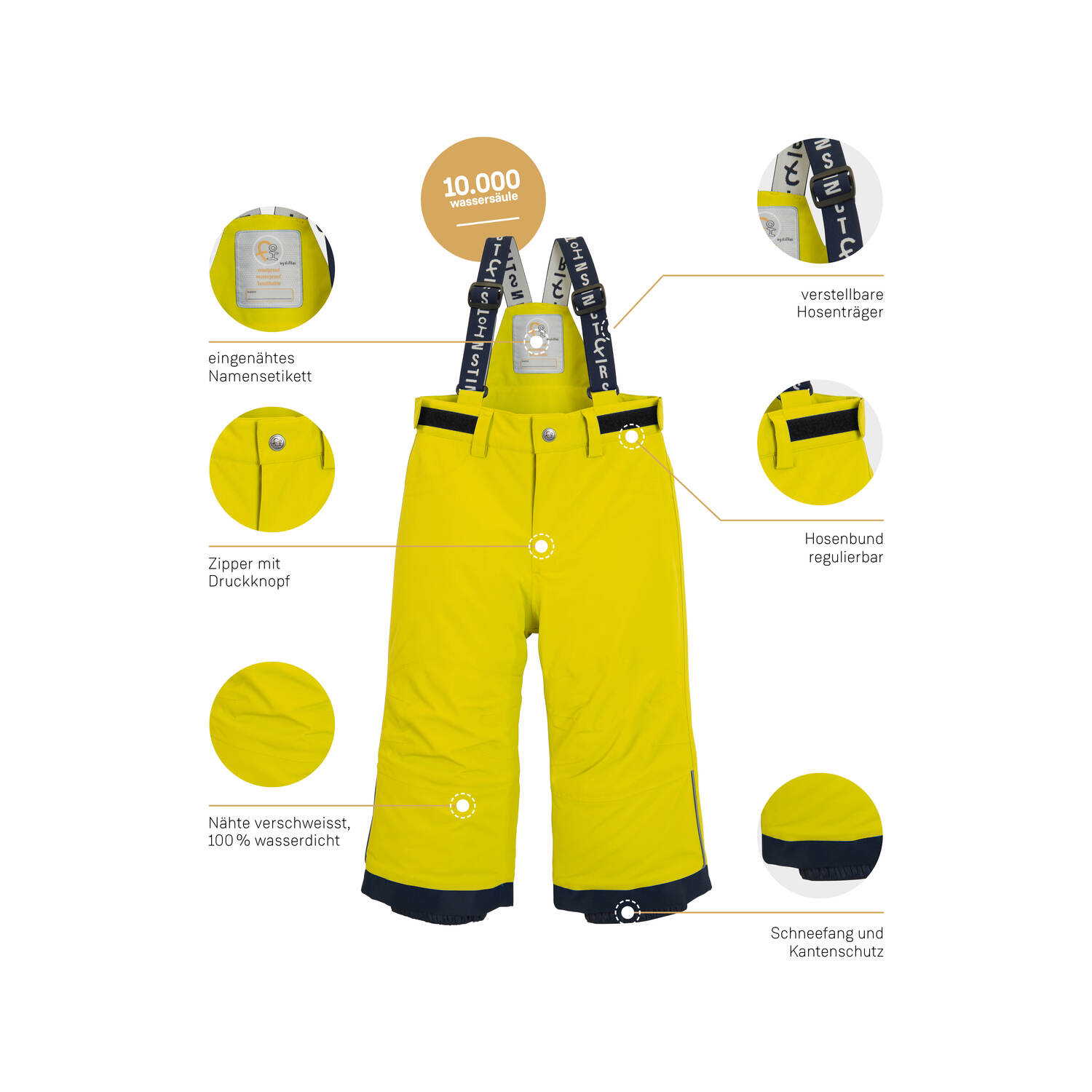 Minis first instinct by killtec Grün FISW 48 MNS SKI PNTS Latzhose