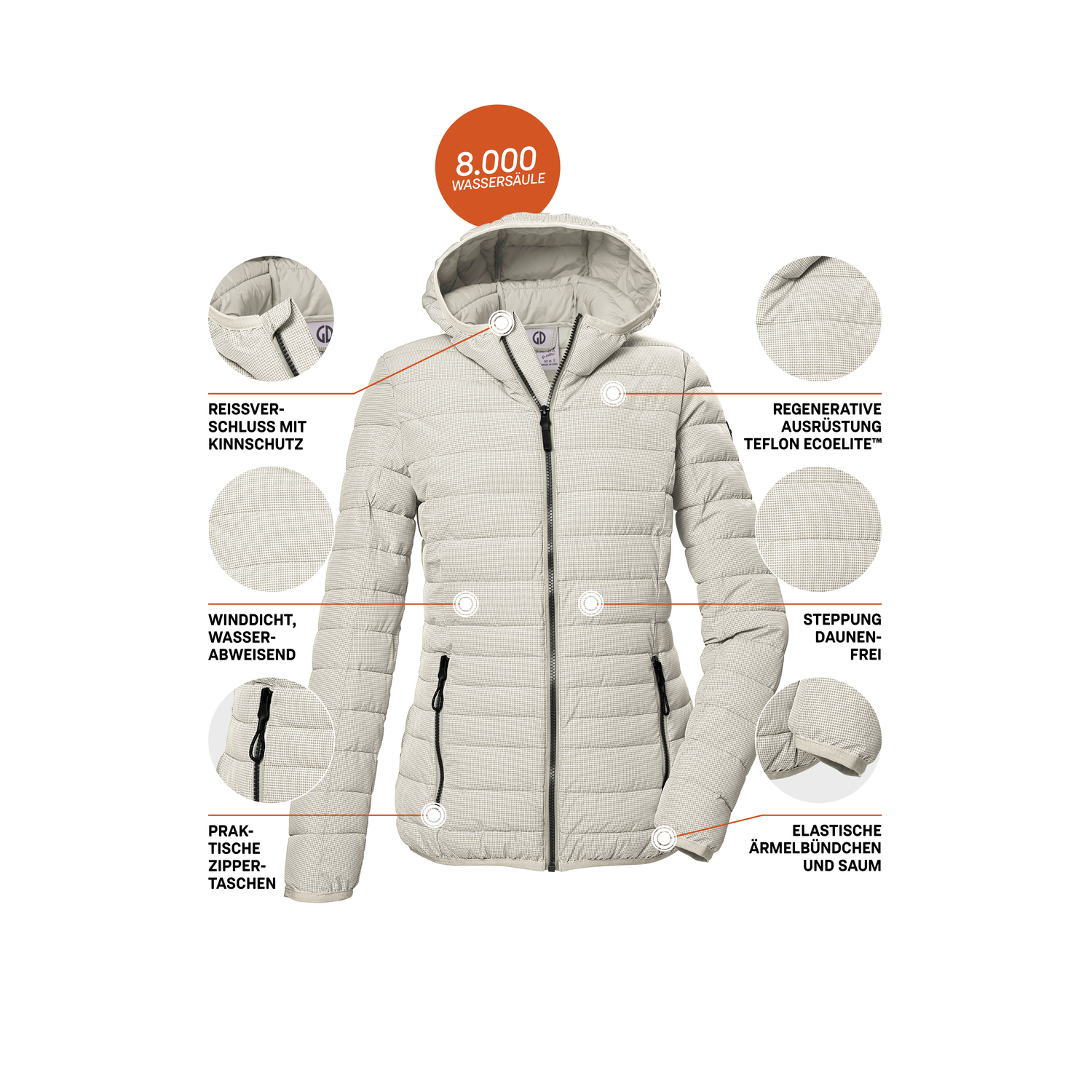 Damen G.I.G.A. DX by killtec Steingrau GS 65 WMN QLTD JCKT 00217 50 Funktionsjacke