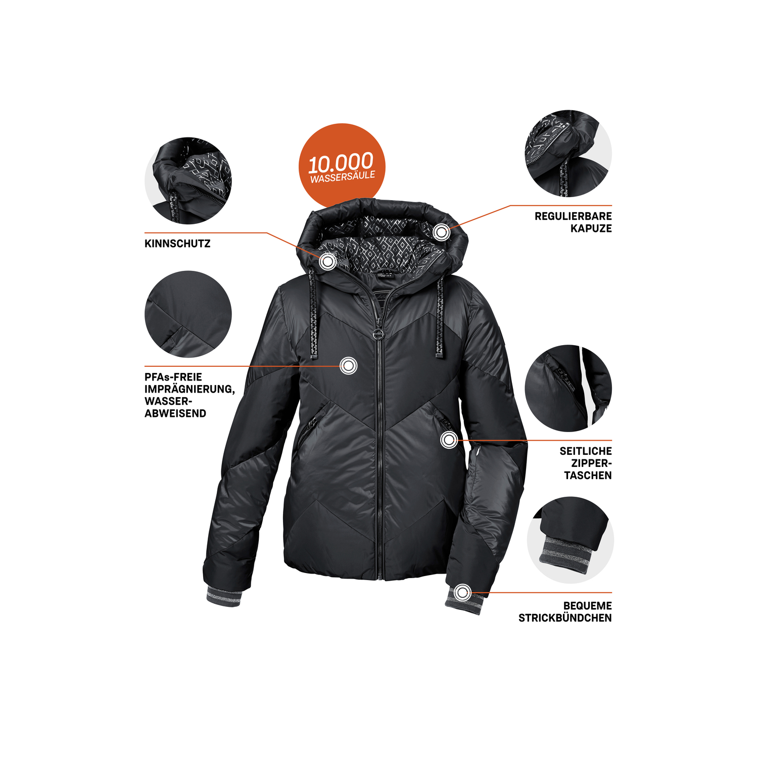 Damen killtec Schwarz KSW 100 WMN SKI QLTD JCKT 00200 46 Funktionsjacke