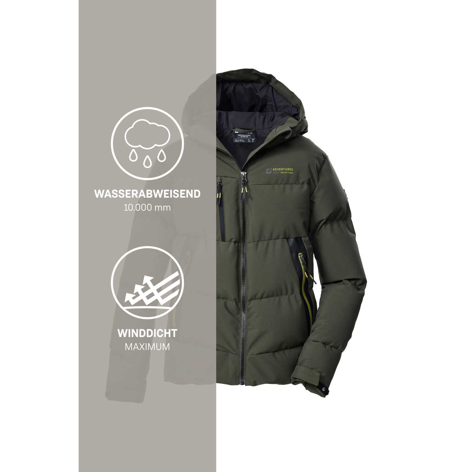 Kinder killtec Dunkeloliv KOW 239 BYS QLTD JCKT Funktionsjacke