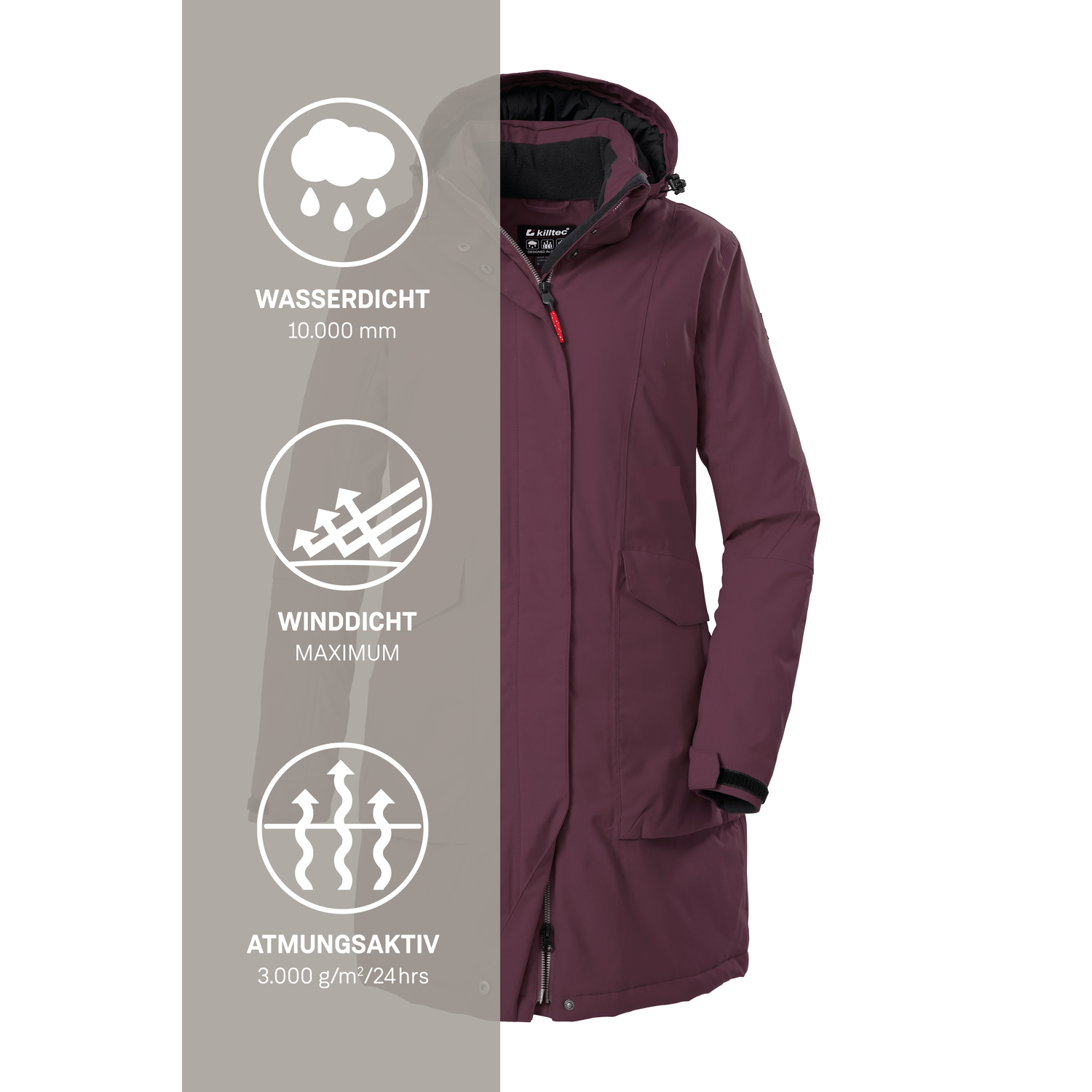 Damen killtec Pflaume