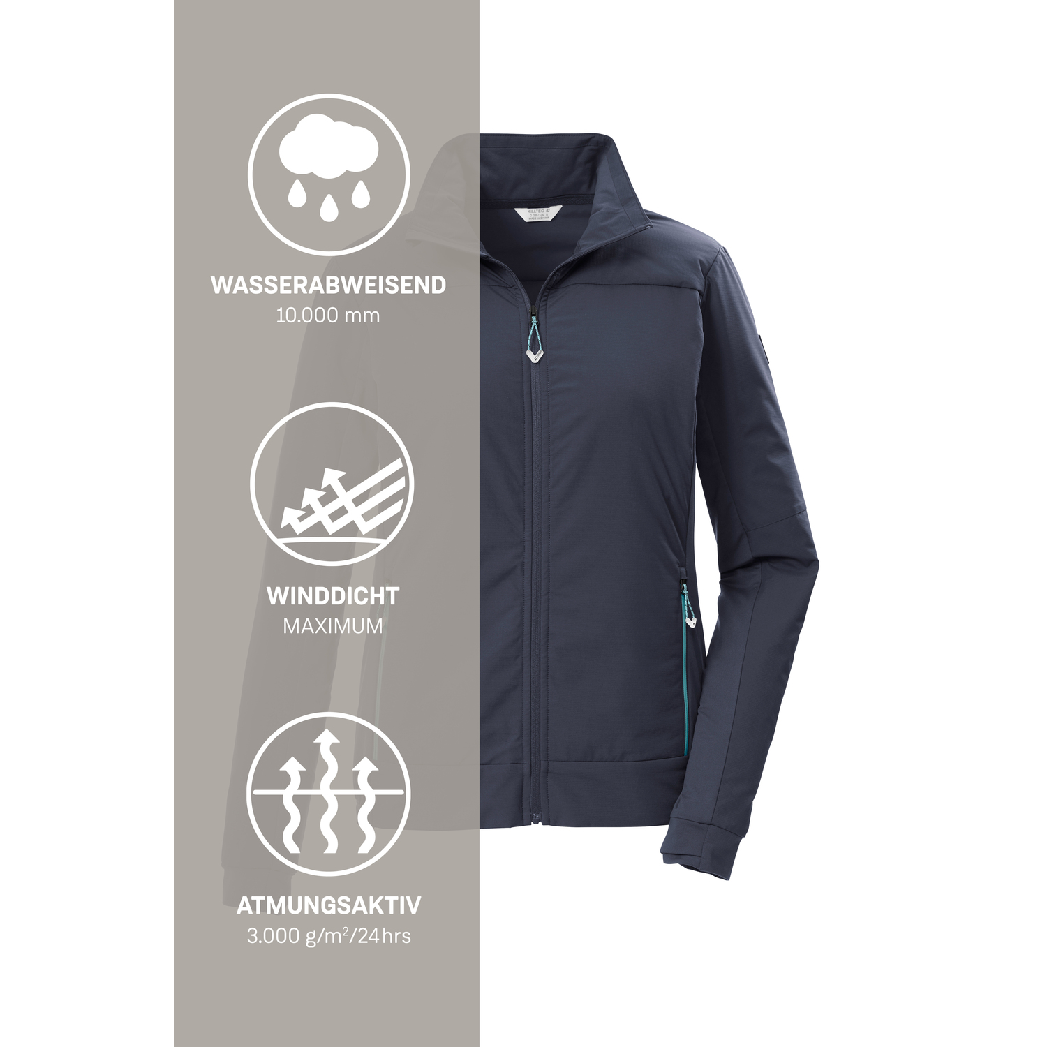 Damen killtec Blau KOS 21 WMN JCKT 00830 46 Funktionsjacke