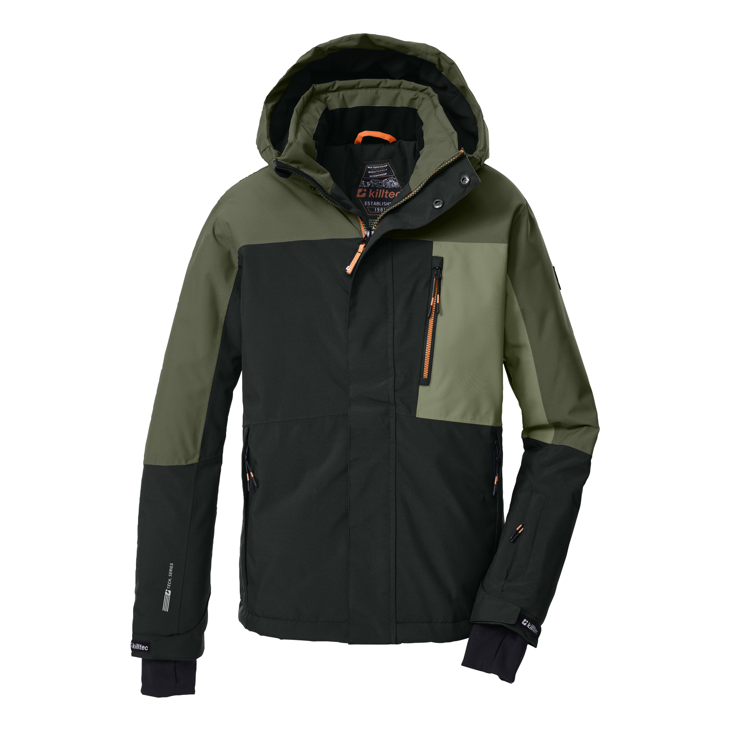Kinder killtec Dunkeloliv KSW 200 BYS SKI JCKT 00756 176 Funktionsjacke