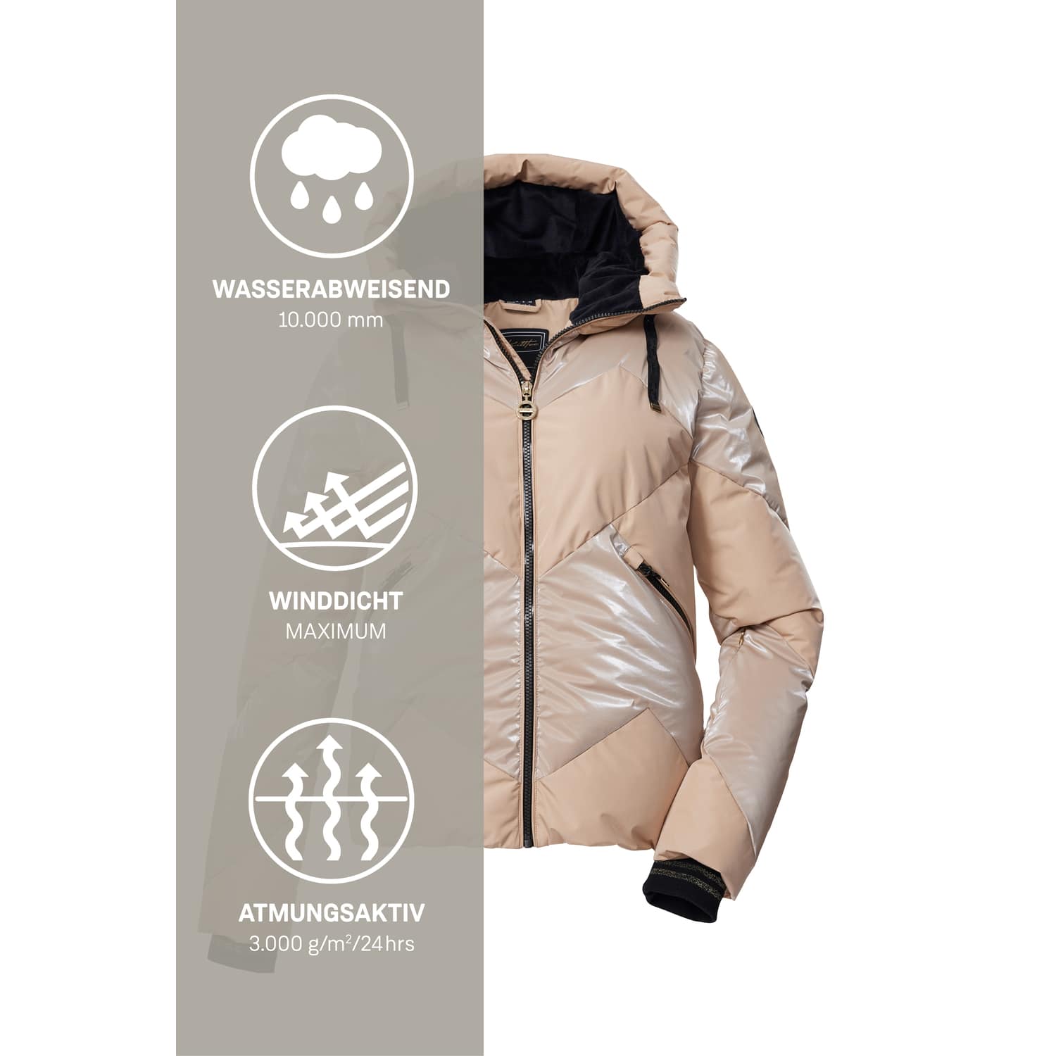 Damen killtec Beige KSW 113 WMN SKI QLTD JCKT 00314 46 Funktionsjacke
