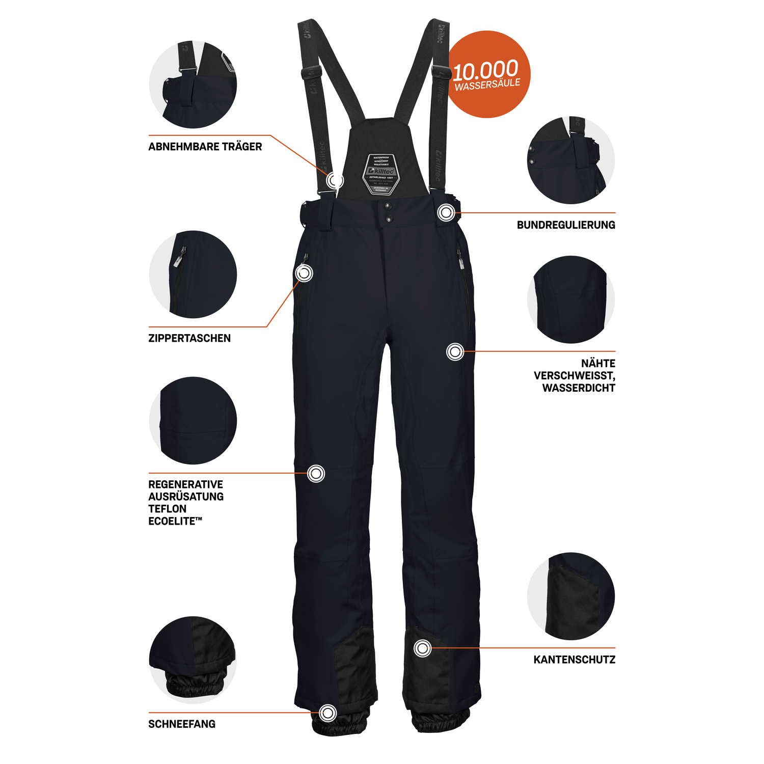 Herren killtec Schiefer Enosh 00269 4XL Latzhose