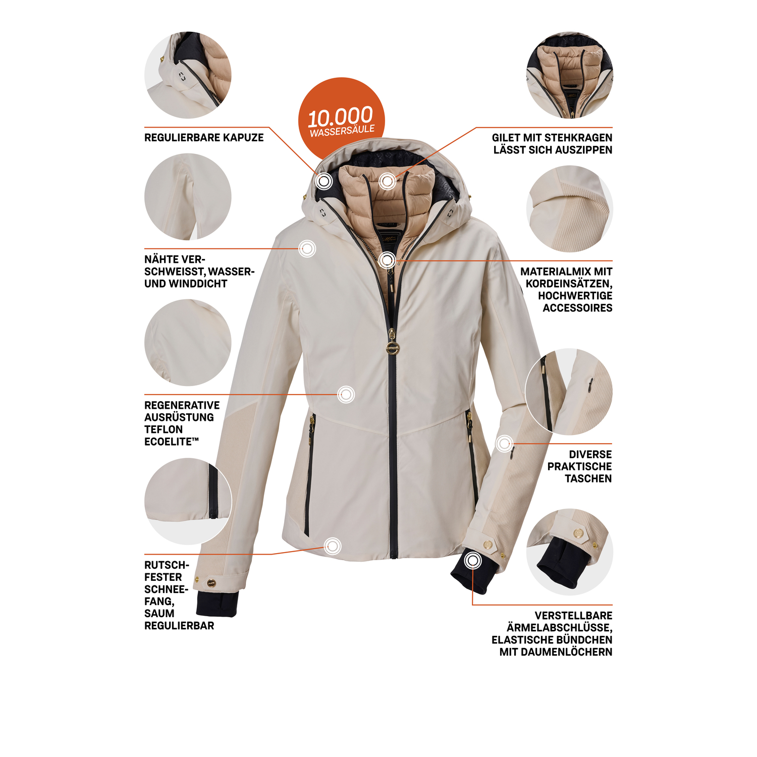 Damen killtec Beige