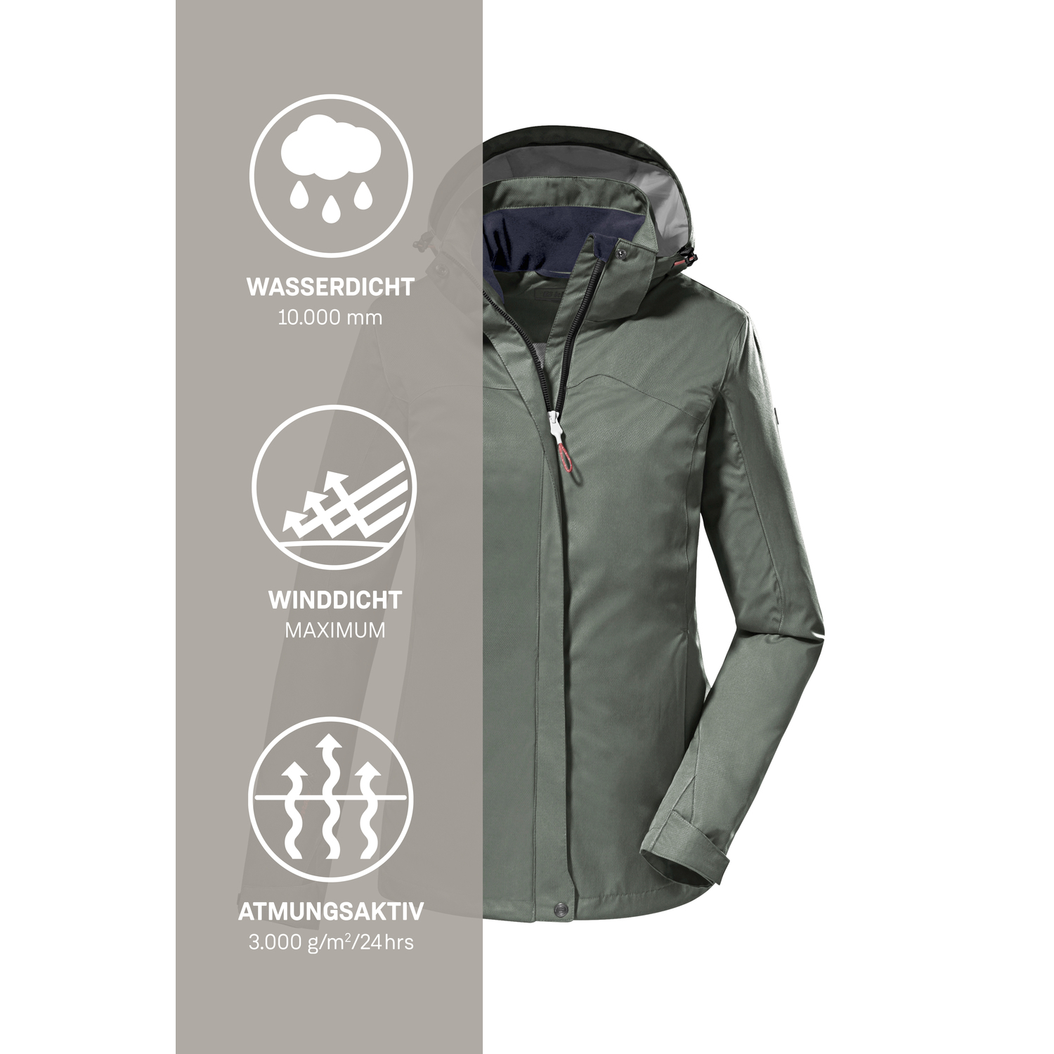 Damen killtec Grün KOS 133 WMN JCKT Funktionsjacke