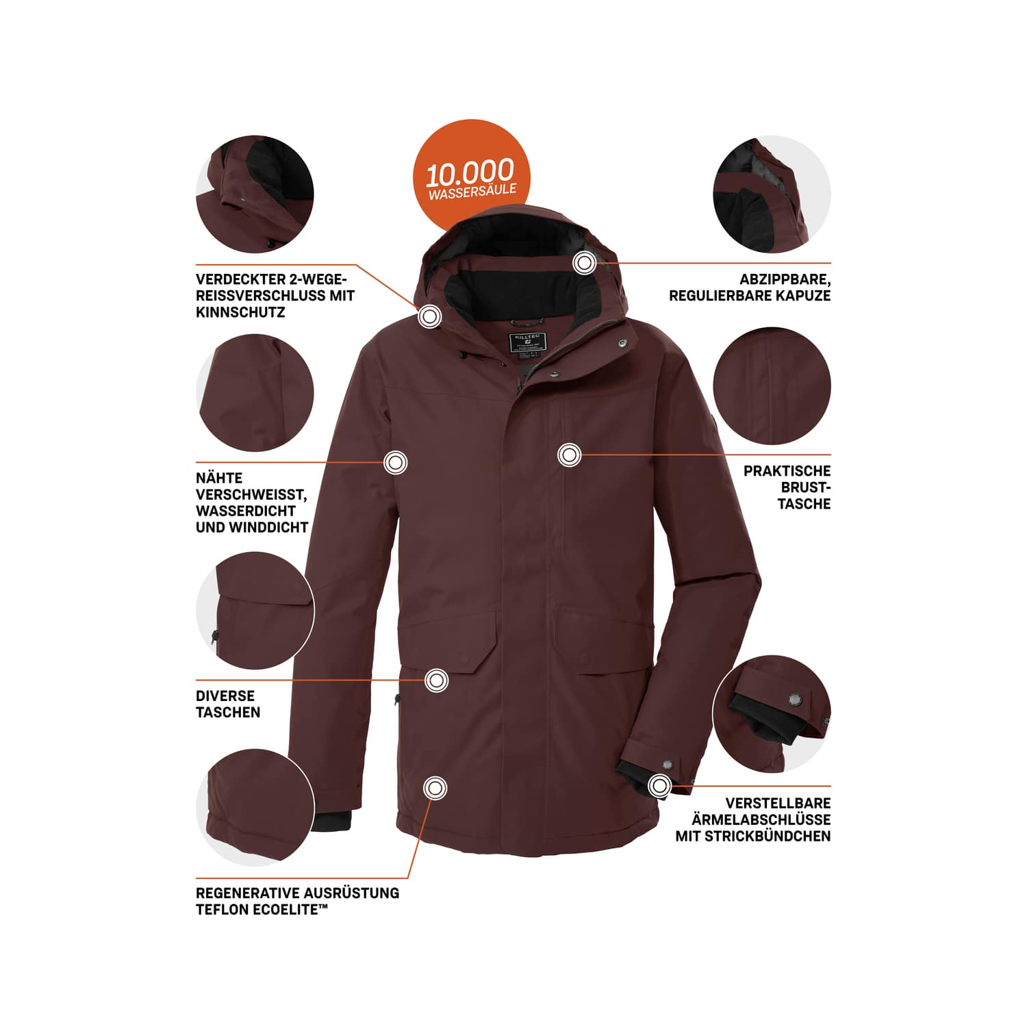Herren killtec Braun