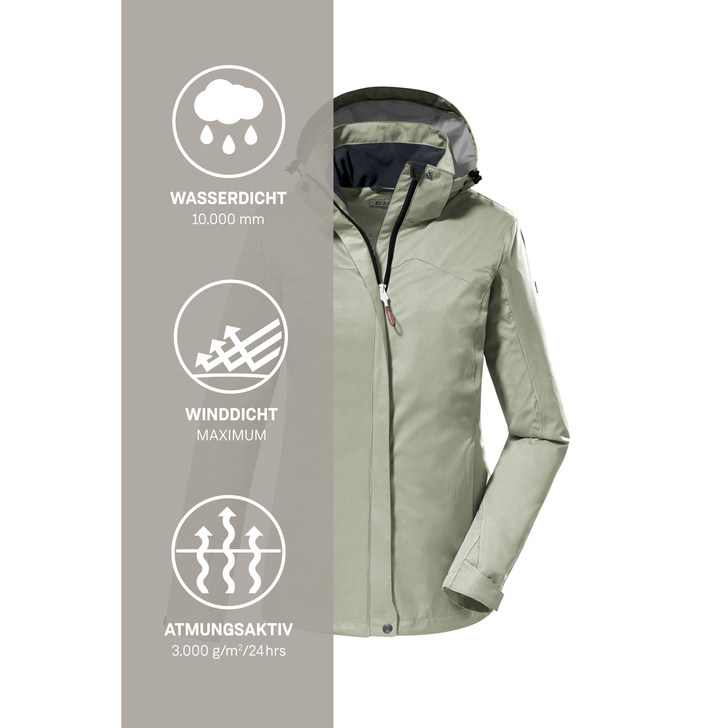 Damen killtec Grün KOS 133 WMN JCKT 00741 54 Funktionsjacke