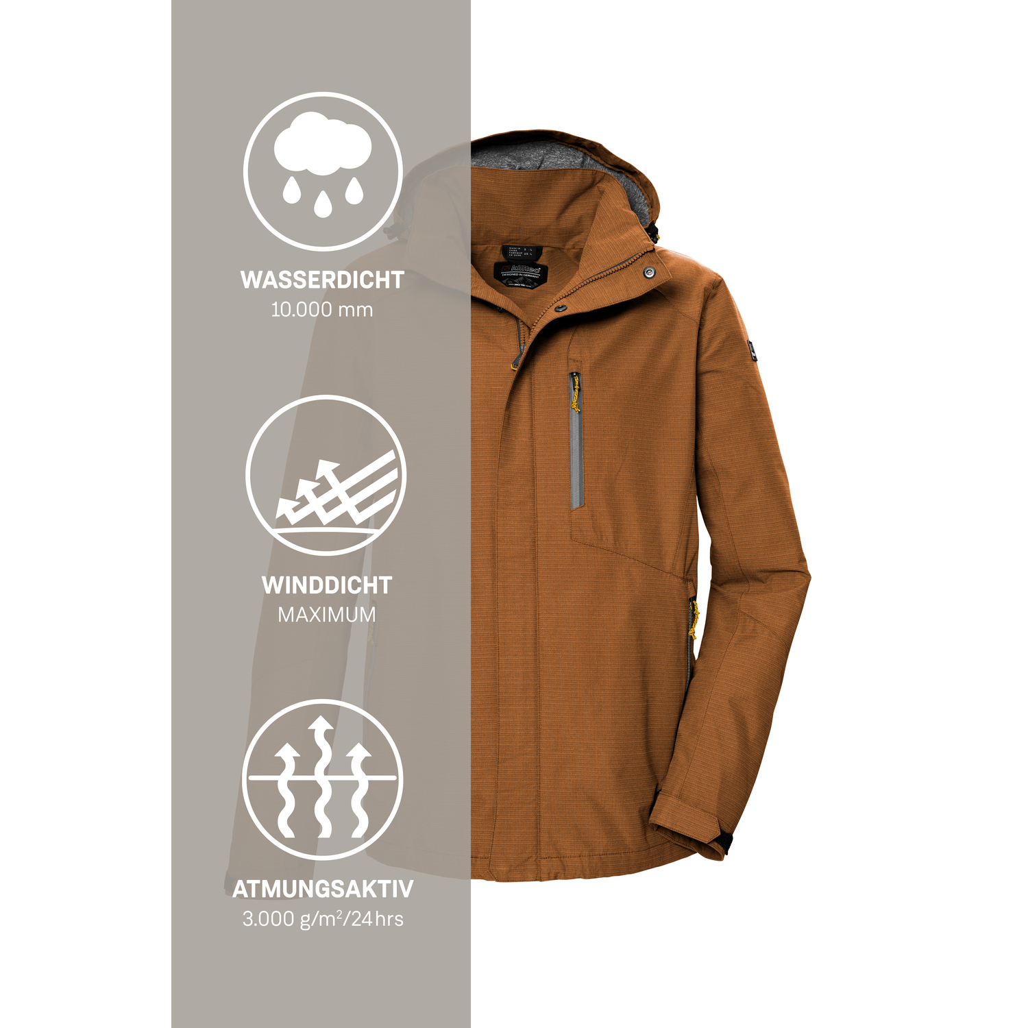 Herren killtec Braun KOS 256 MN JCKT_CARLEB Funktionsjacke