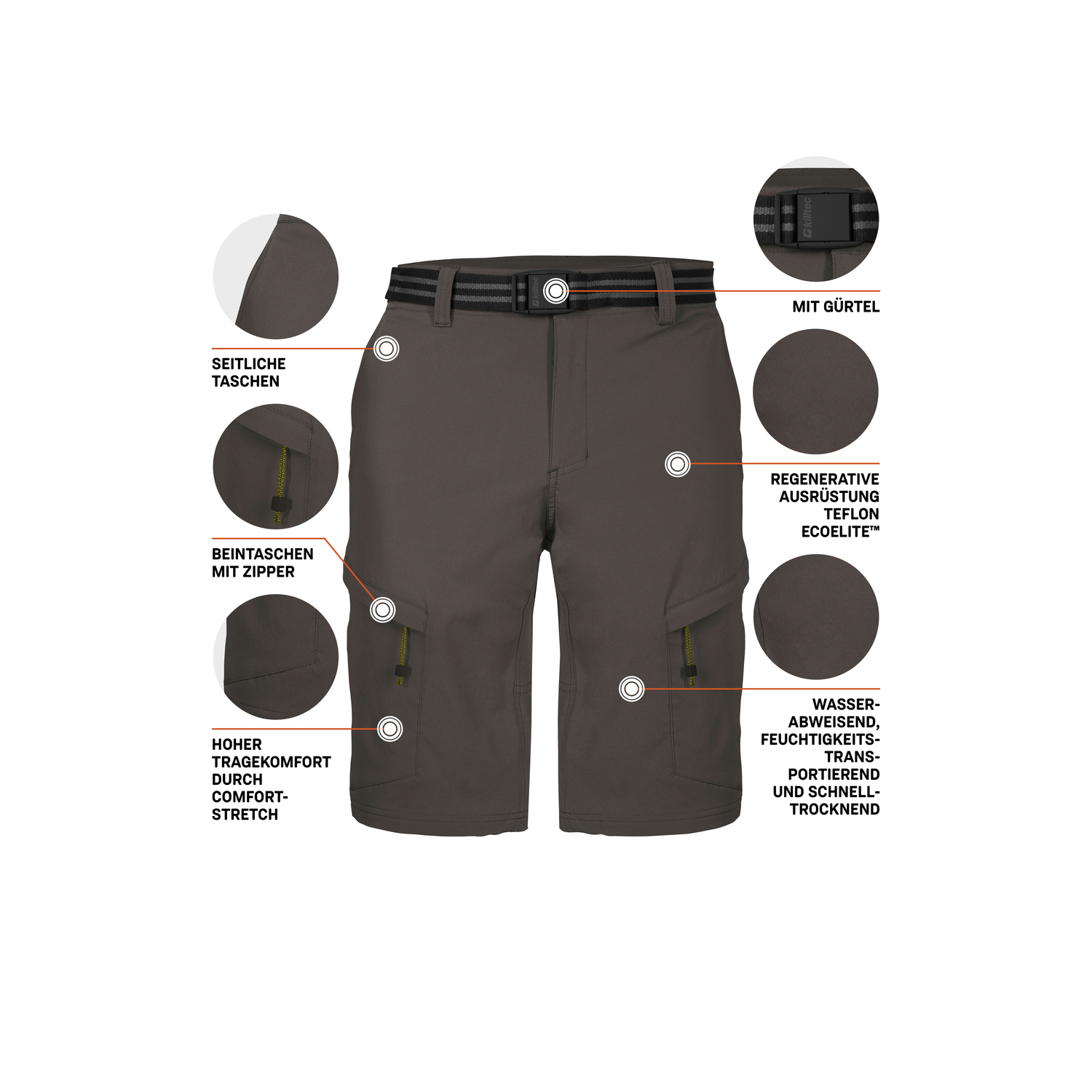 Herren killtec Grün KOS 11 MN BRMDS Bermuda