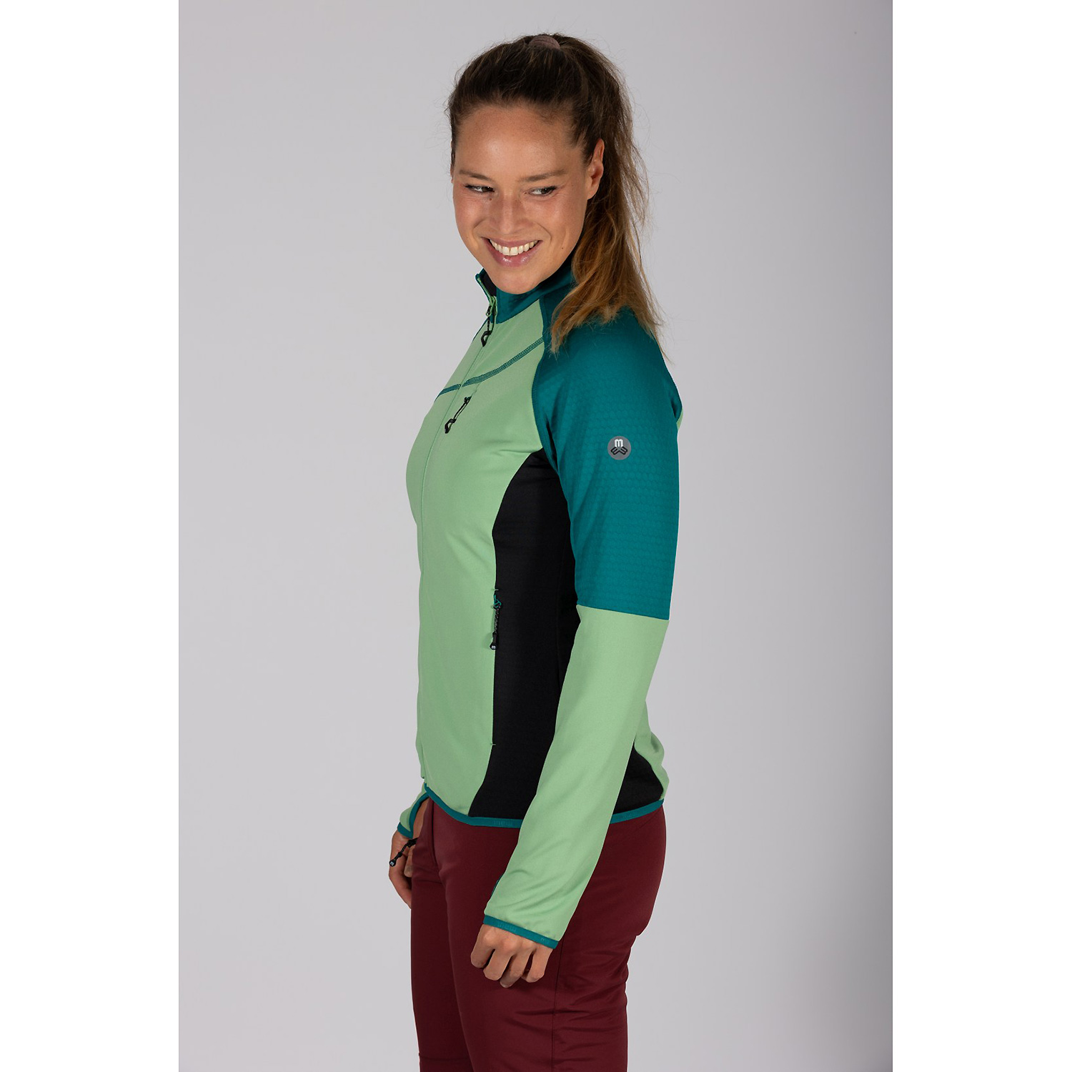 Damen Maul Sport Khaki Hochegg - Fleecejacke Schlupfjacken lg.Arm He/Uni