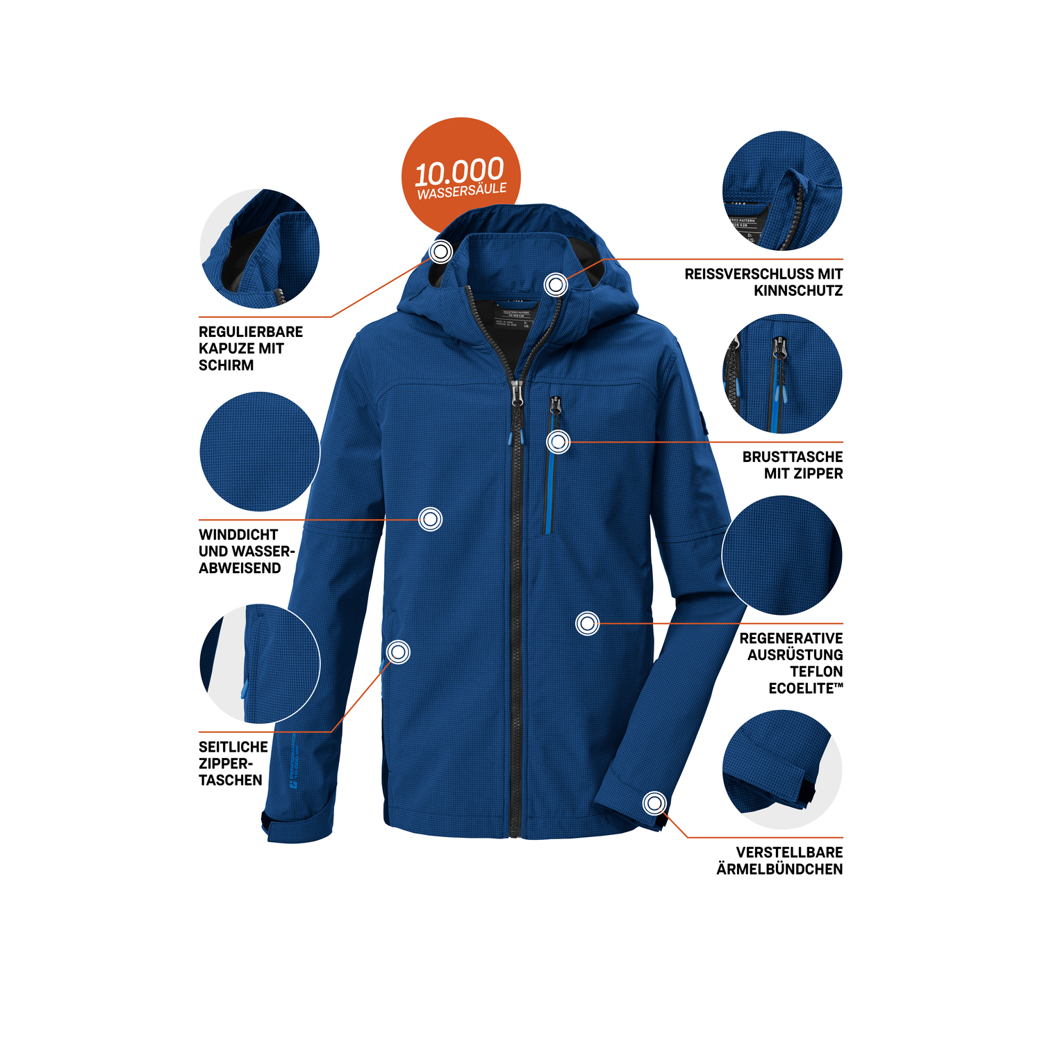 Kinder killtec Blau KOS 143 BYS SFTSHLL JCKT Funktionsjacke