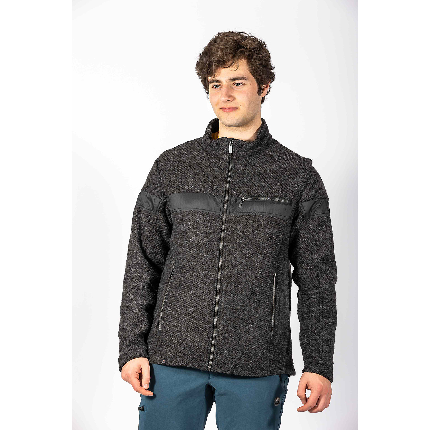 Herren Maul Sport Dunkelgrau Kreuzkopf HybridSteppjacke+Kap 4140 58 Funktionsjacke