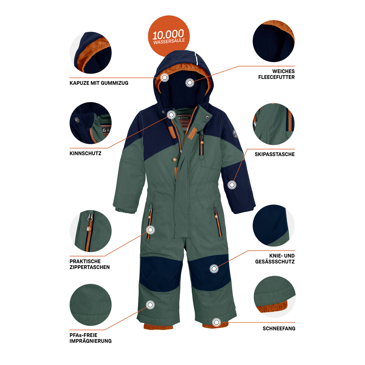 Minis killtec Lorbeere mit Oberteil Kesley Mini Overall