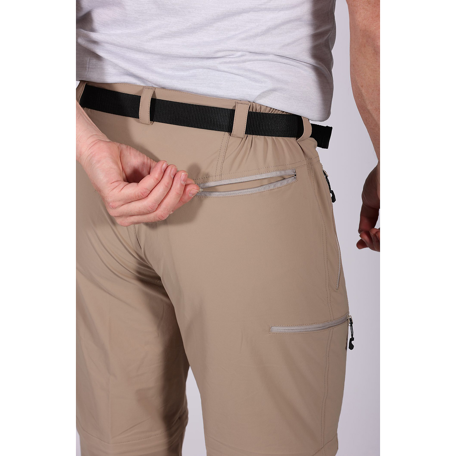 Herren Maul Sport Beige Ontario XT - 2 in1 Zipp off Ho 36 50 Hose