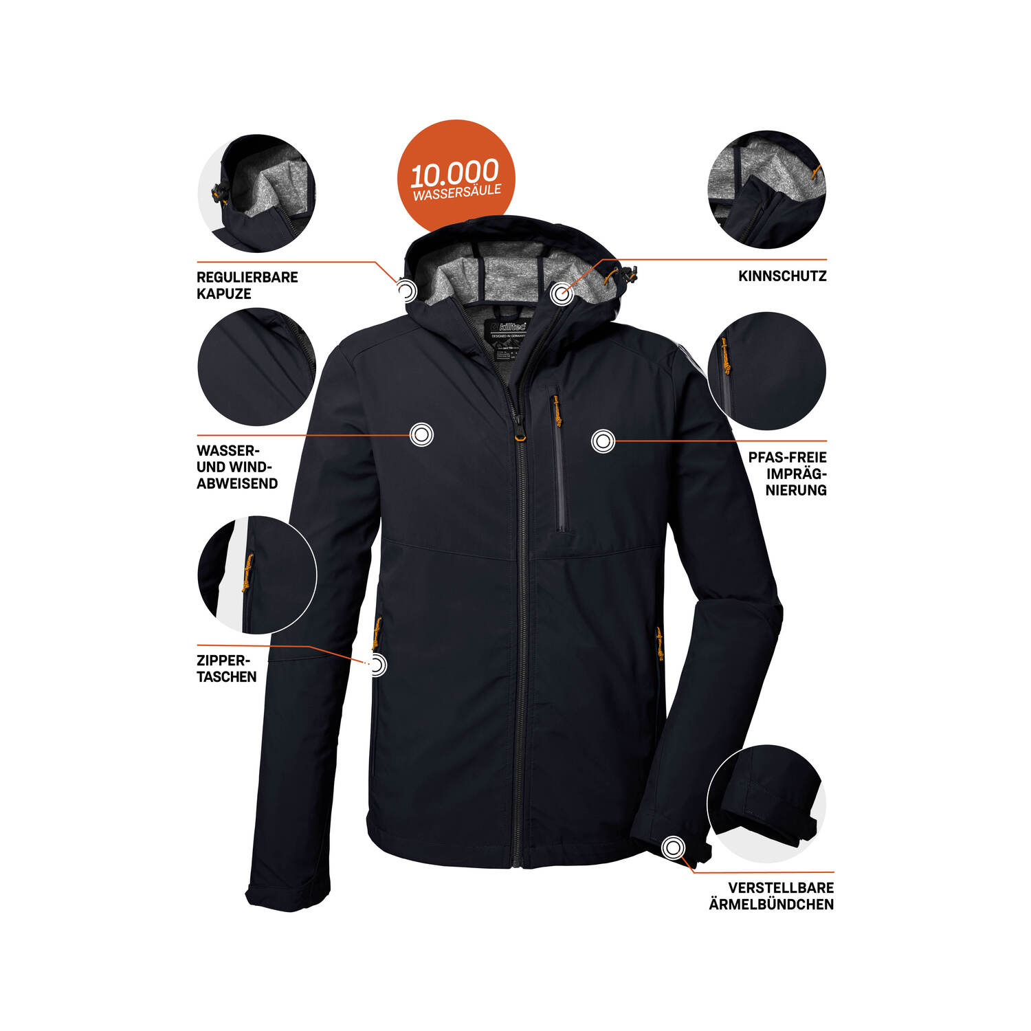Veste Compressible Col Montant Killtec - Veste Softshell Homme - Col Montant - Imperméable 10 000mm - Compressible Protection Vent Pluie Veste Compressible Col Montant Killtec - Veste Softshell Homme - Col Montant - Imperméable 10 000mm - Compressible Protection Vent Pluie