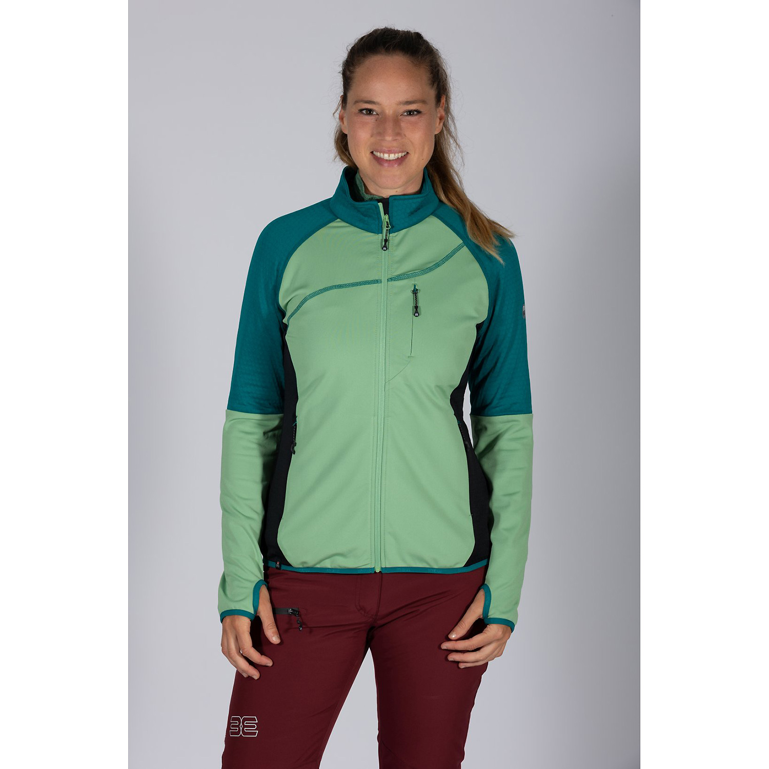 Damen Maul Sport Khaki Hochegg - Fleecejacke Schlupfjacken lg.Arm He/Uni