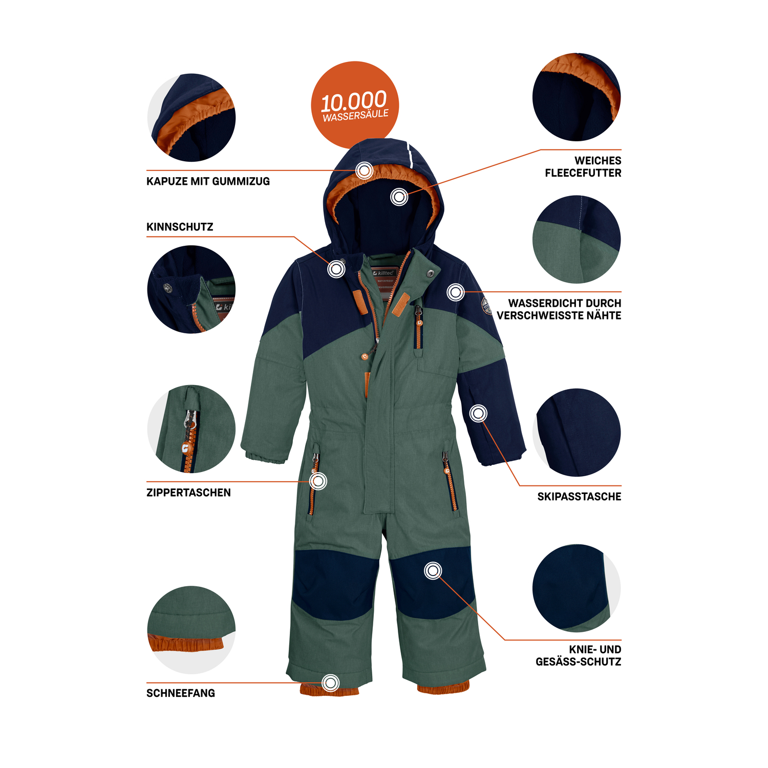 Minis killtec Lorbeere mit Oberteil Kesley Mini Overall