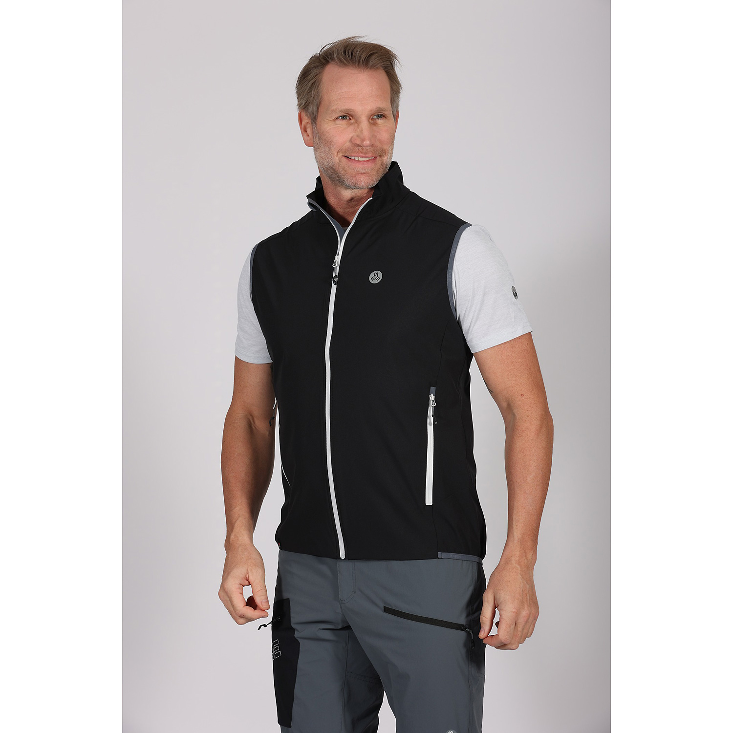 Herren Maul Sport Schwarz Achensee-Softshellweste 47 48 Weste