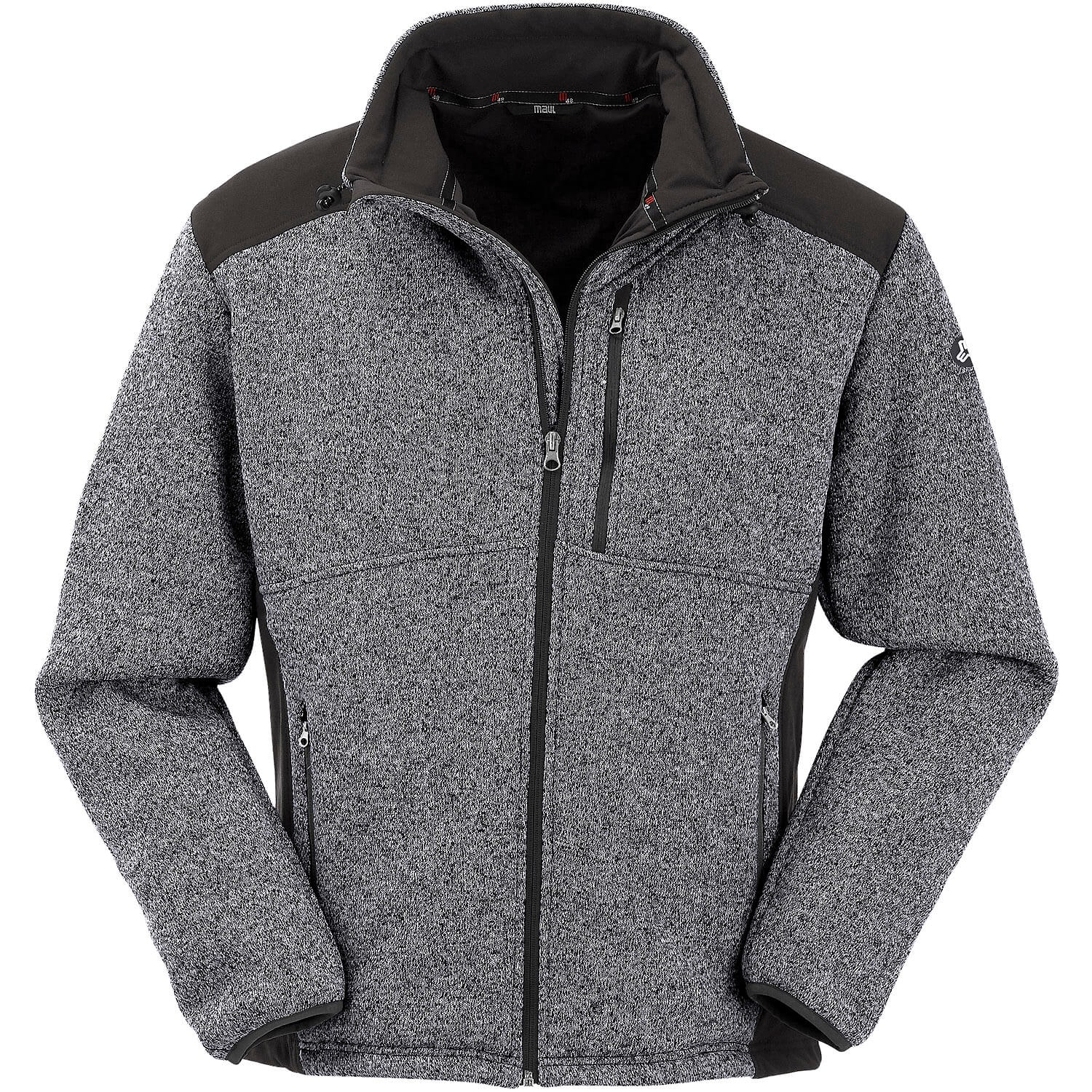 Herren Maul Sport Grau Lago di Garda Strickfeece Jack 6510 56 Unterjacke