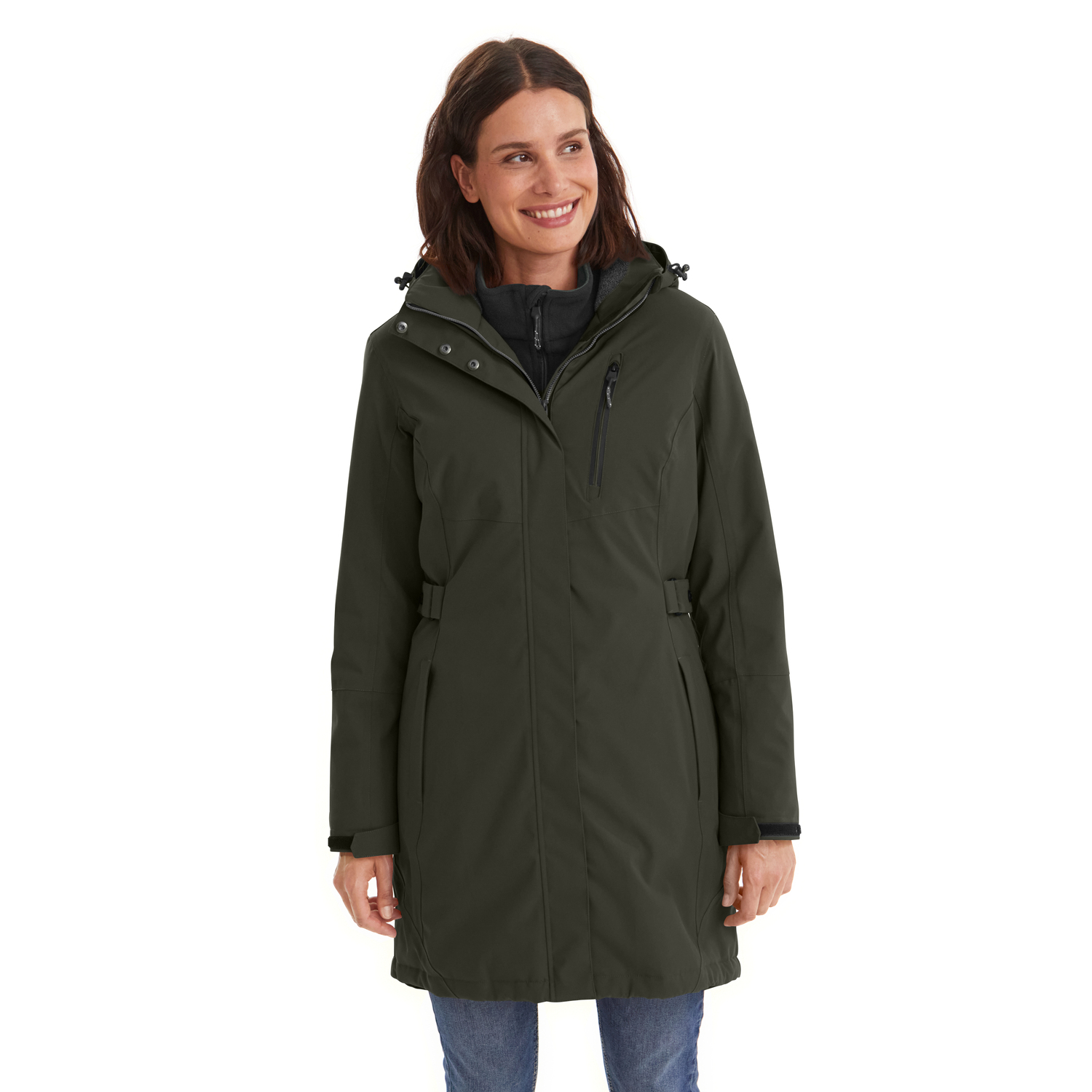 Damen killtec Dunkeloliv KOW 165 WMN PRK 00756 54 Mantel