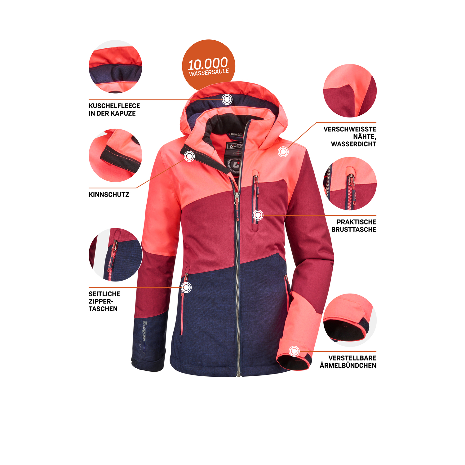 Mädchen killtec Beere Lynge GRLS JCKT B 00768 176 Funktionsjacke