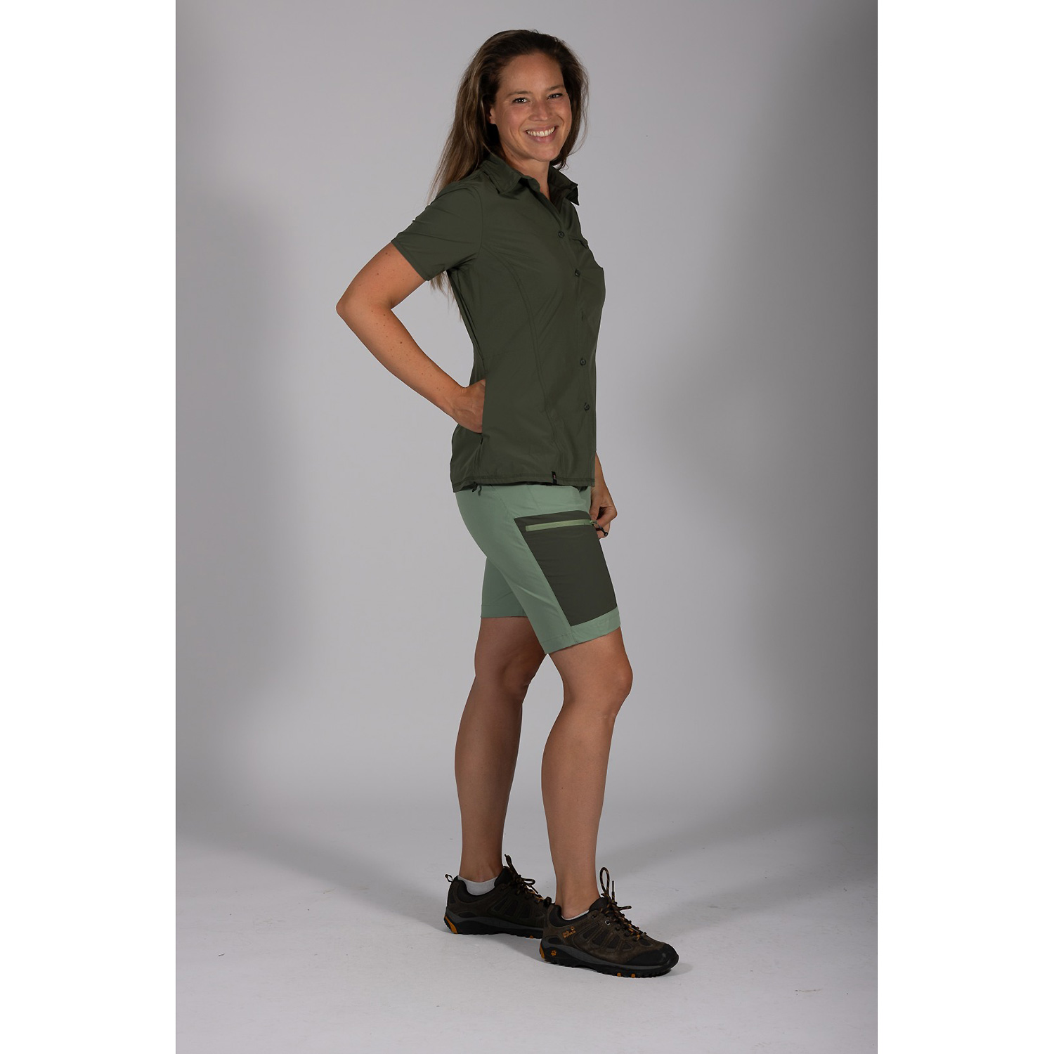 Damen Maul Sport Tannengrün Laval XT - Bermuda elastic Bermuda