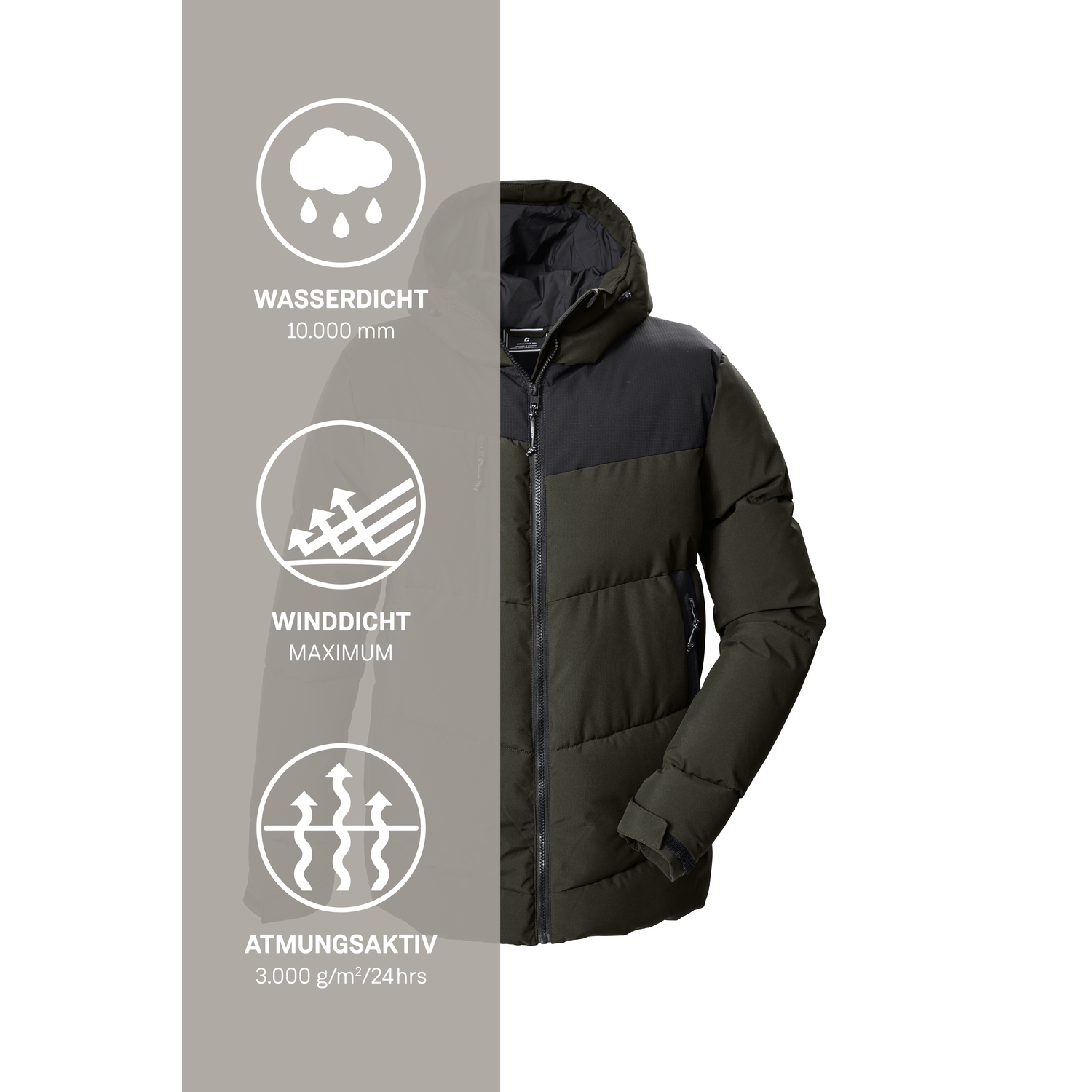 Herren killtec Dunkeloliv