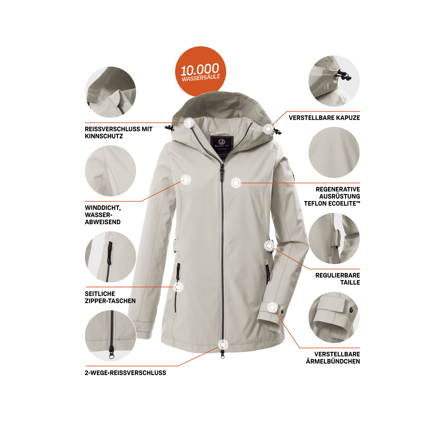 Damen G.I.G.A. DX by killtec Beige GS 114 WMN JCKT Funktionsjacke