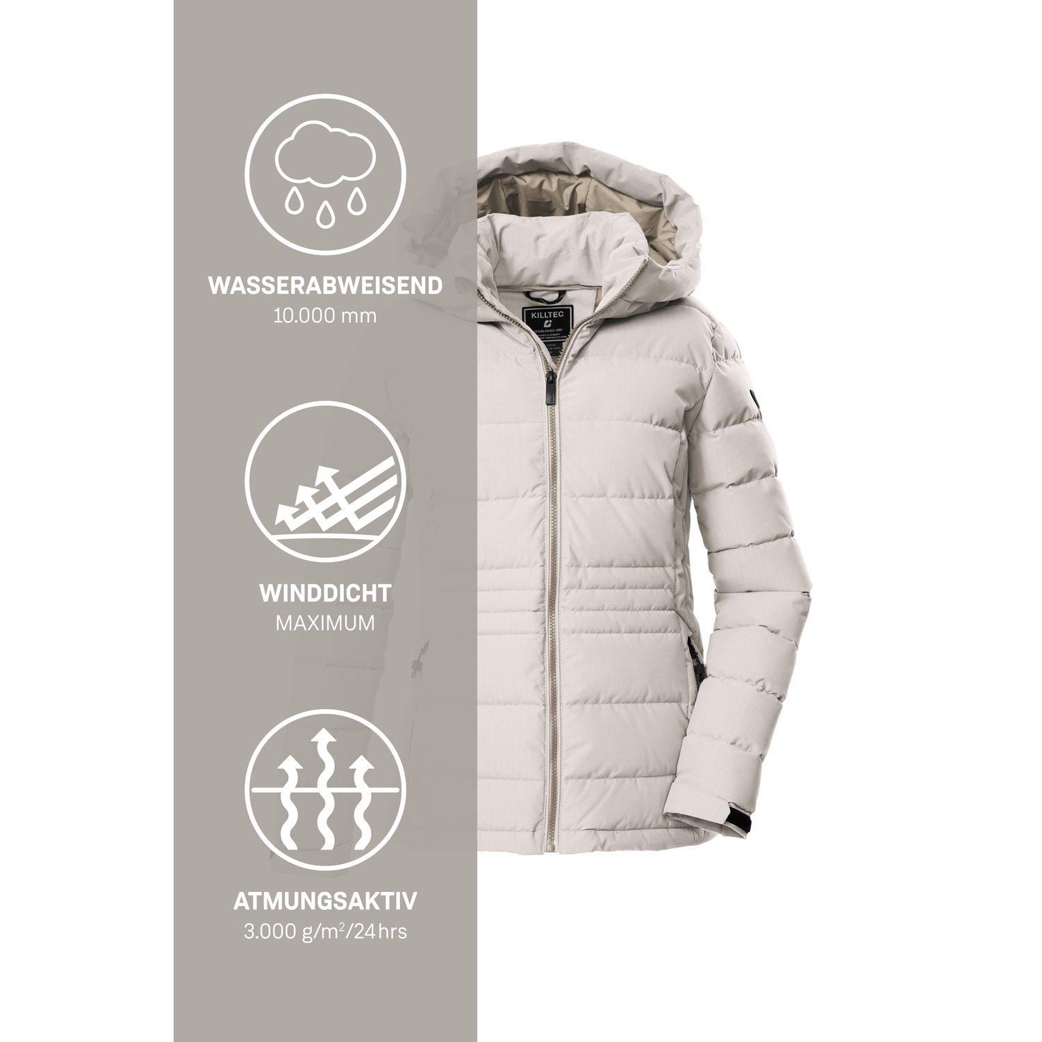 Damen killtec Grau KOW 10 WMN QLTD JCKT 00308 50 Funktionsjacke