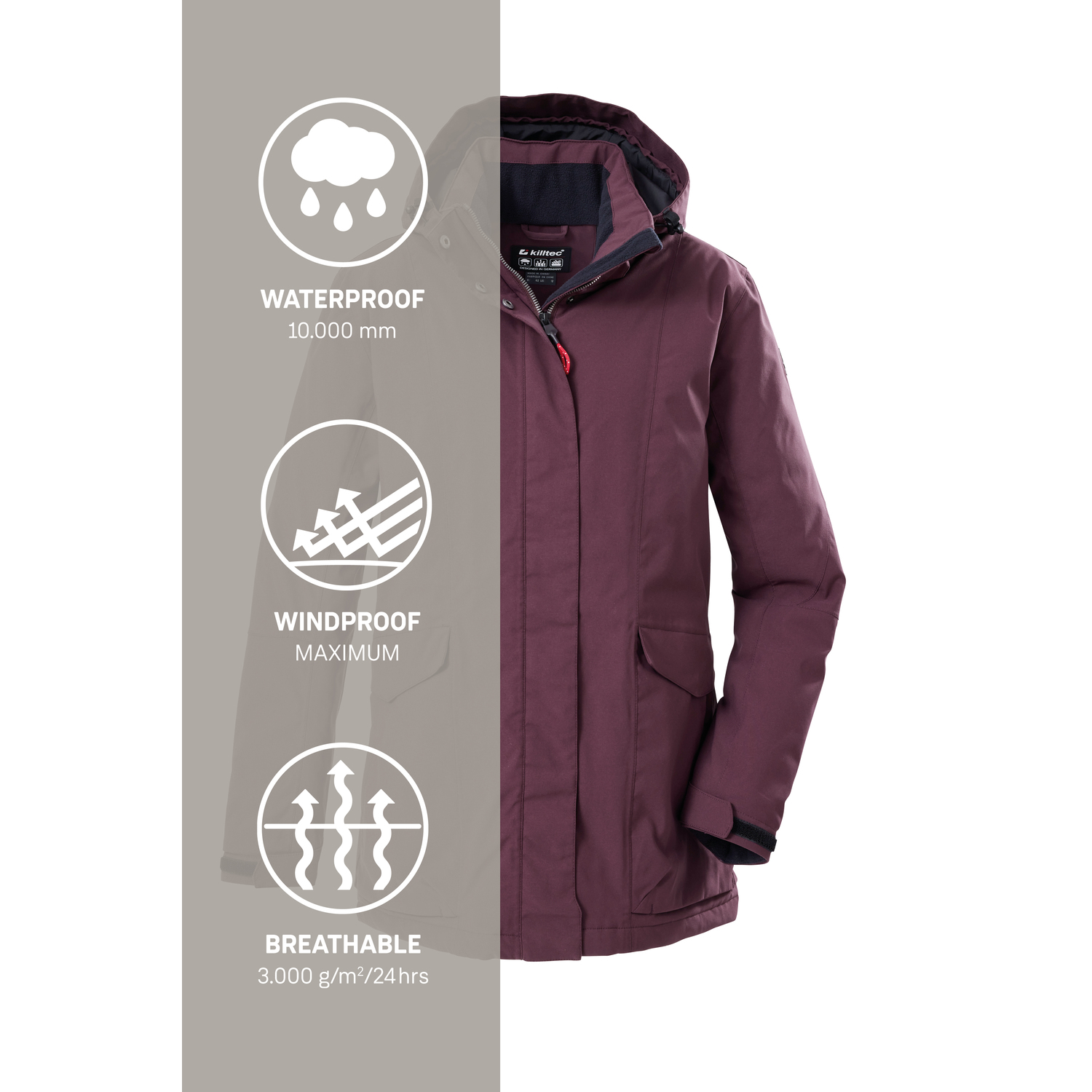 Damen killtec Pflaume