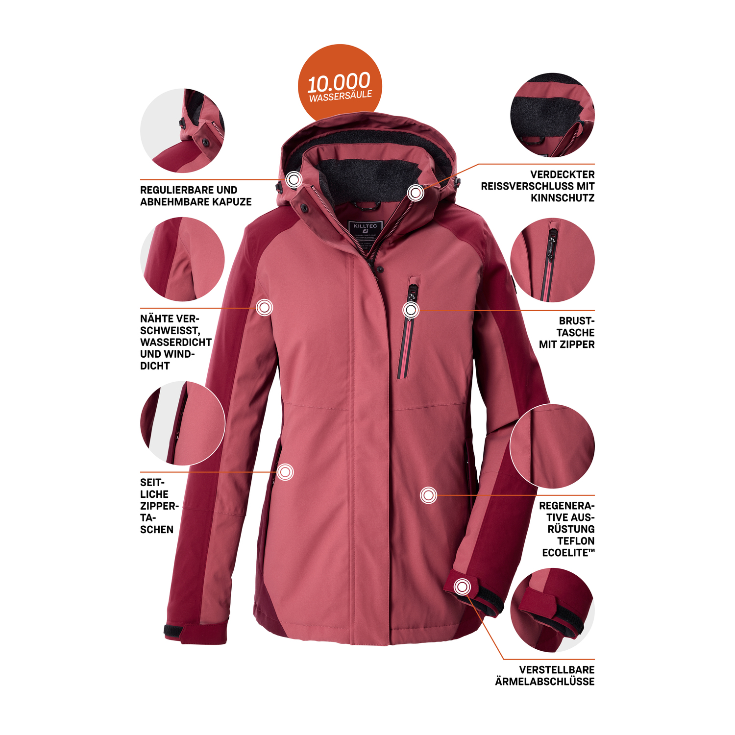 Damen killtec Bordeaux