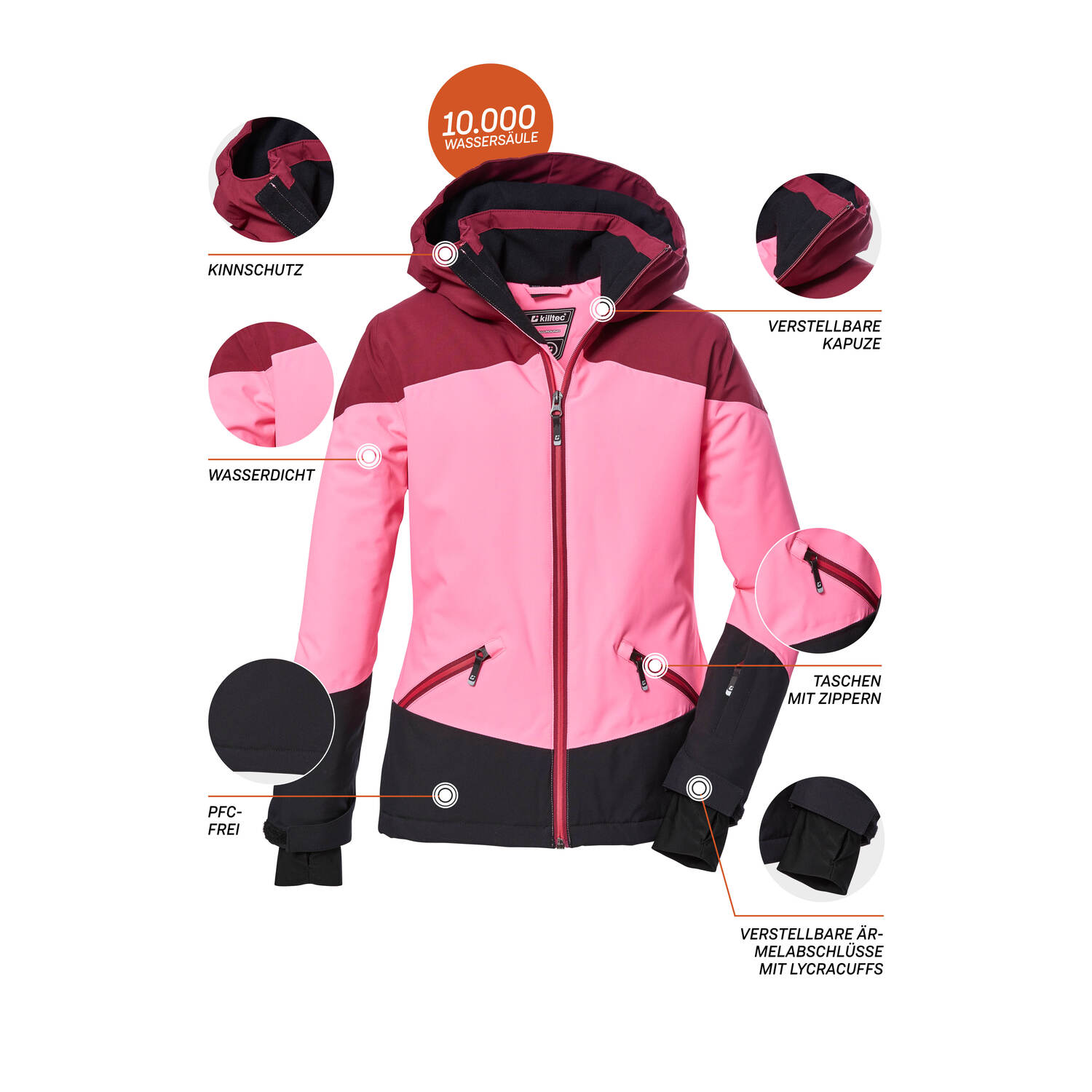 Mädchen Kinder killtec Rose KSW 151 GRLS SKI JCKT 00436 176 Funktionsjacke