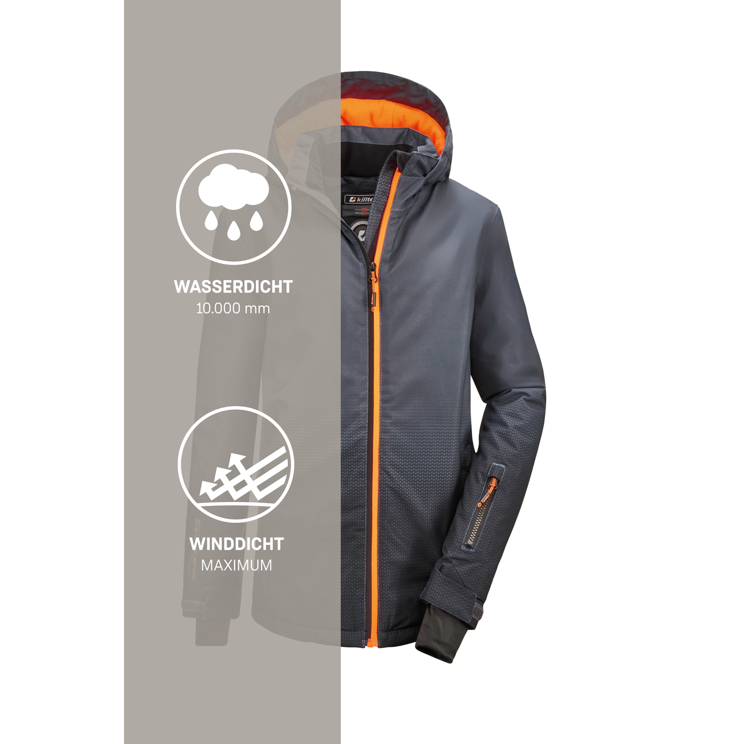 Jungen killtec Grau Lynge BYS JCKT E 00203 164 Funktionsjacke