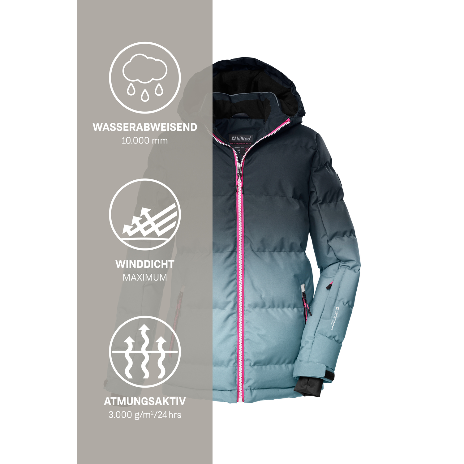 Kinder Mädchen killtec Hellblau KSW 330 GRLS SKI QLTD JCKT 00661 176 Funktionsjacke