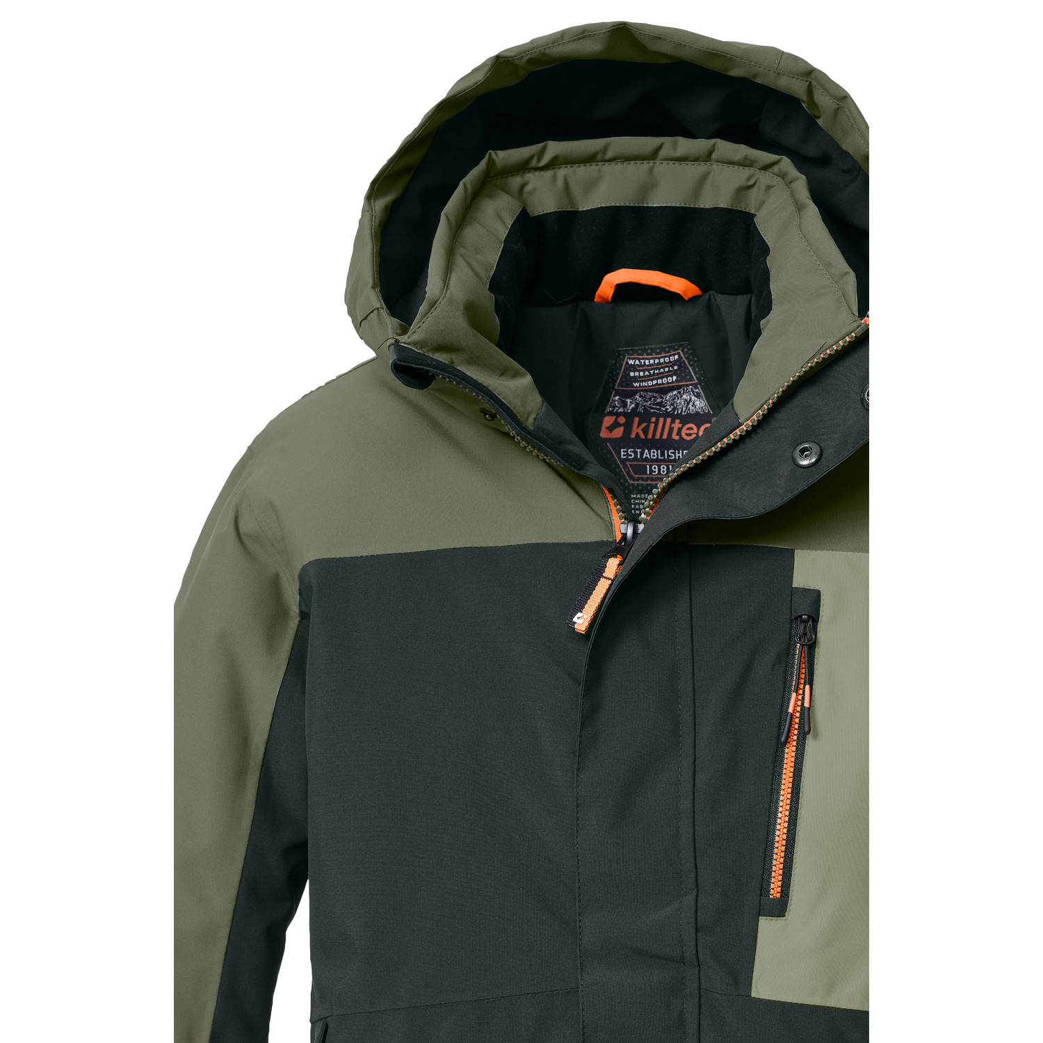 Kinder killtec Dunkeloliv KSW 200 BYS SKI JCKT 00756 176 Funktionsjacke