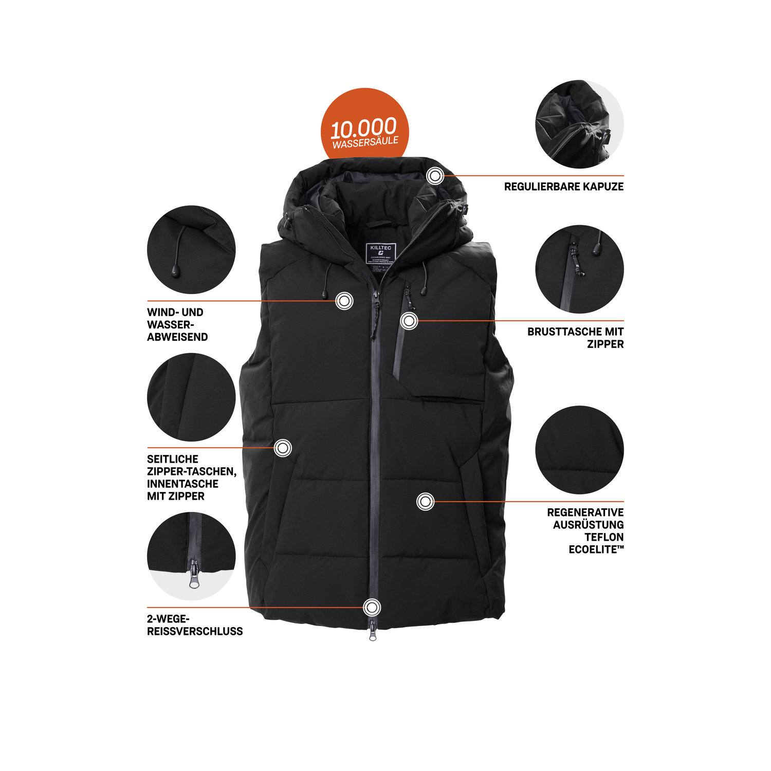 Herren killtec Schwarz