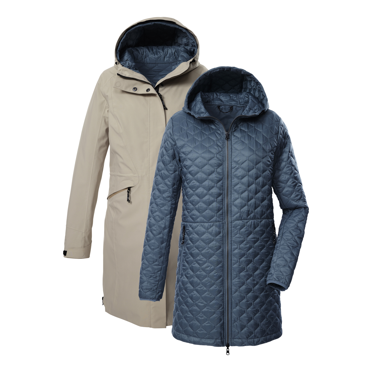 Damen killtec killtec Grau KOW 22 WMN JCKT 00274 46 Mantel