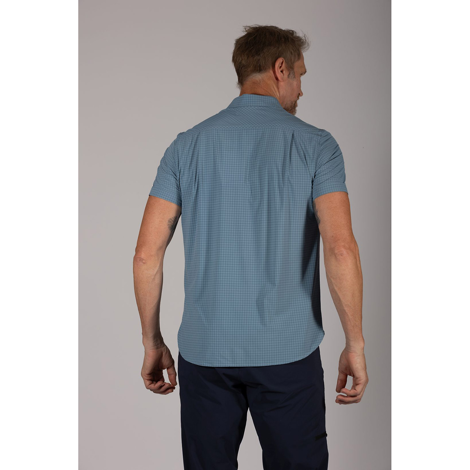 Herren Maul Sport Hellblau Veniv 4XT - 1/2 Hemd karo elas 79 48 Hemd