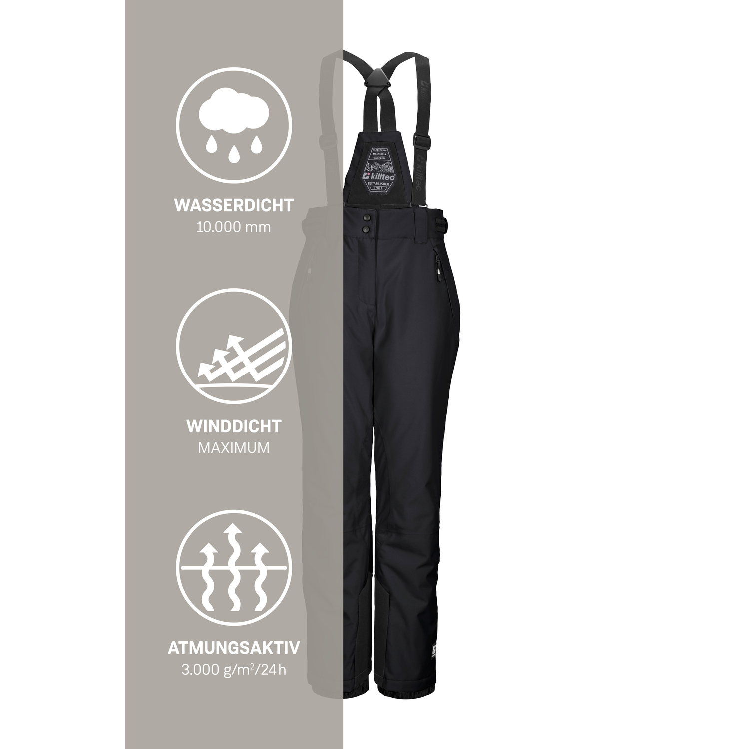 Kinder killtec Schwarz KSW 213 GRLS SKI PNTS 00200 176 Latzhose