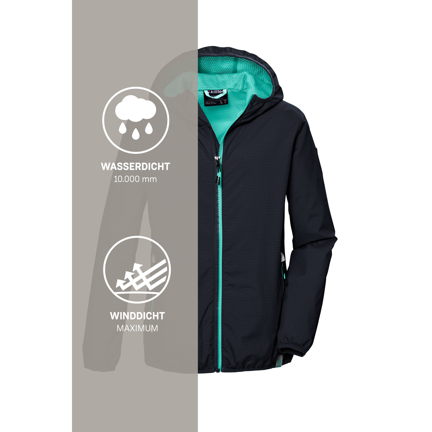 Mädchen killtec Blau KOS 138 GRLS JCKT 00814 176 Funktionsjacke