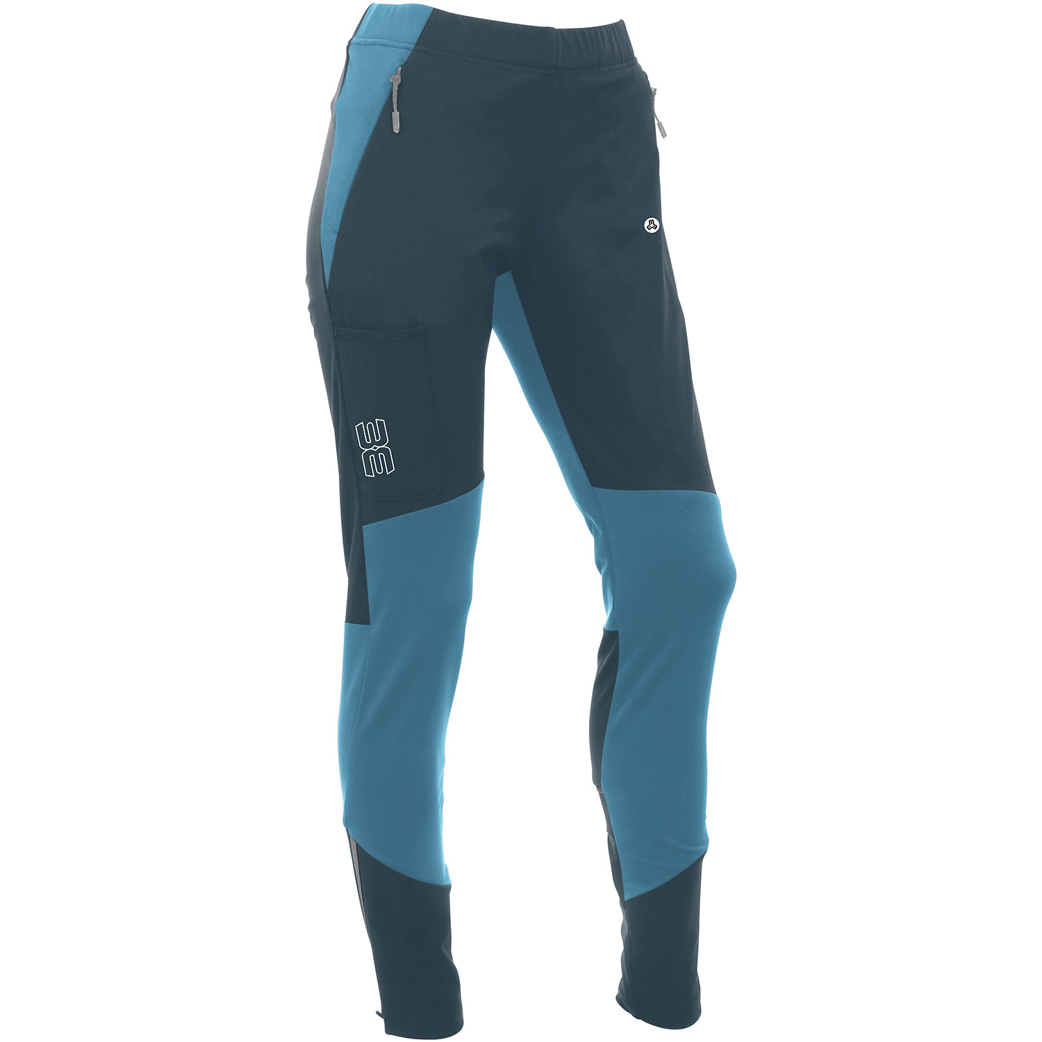 Damen Maul Sport Petrol UEbersee-Strickfeecejacke 65 48 Unterjacke