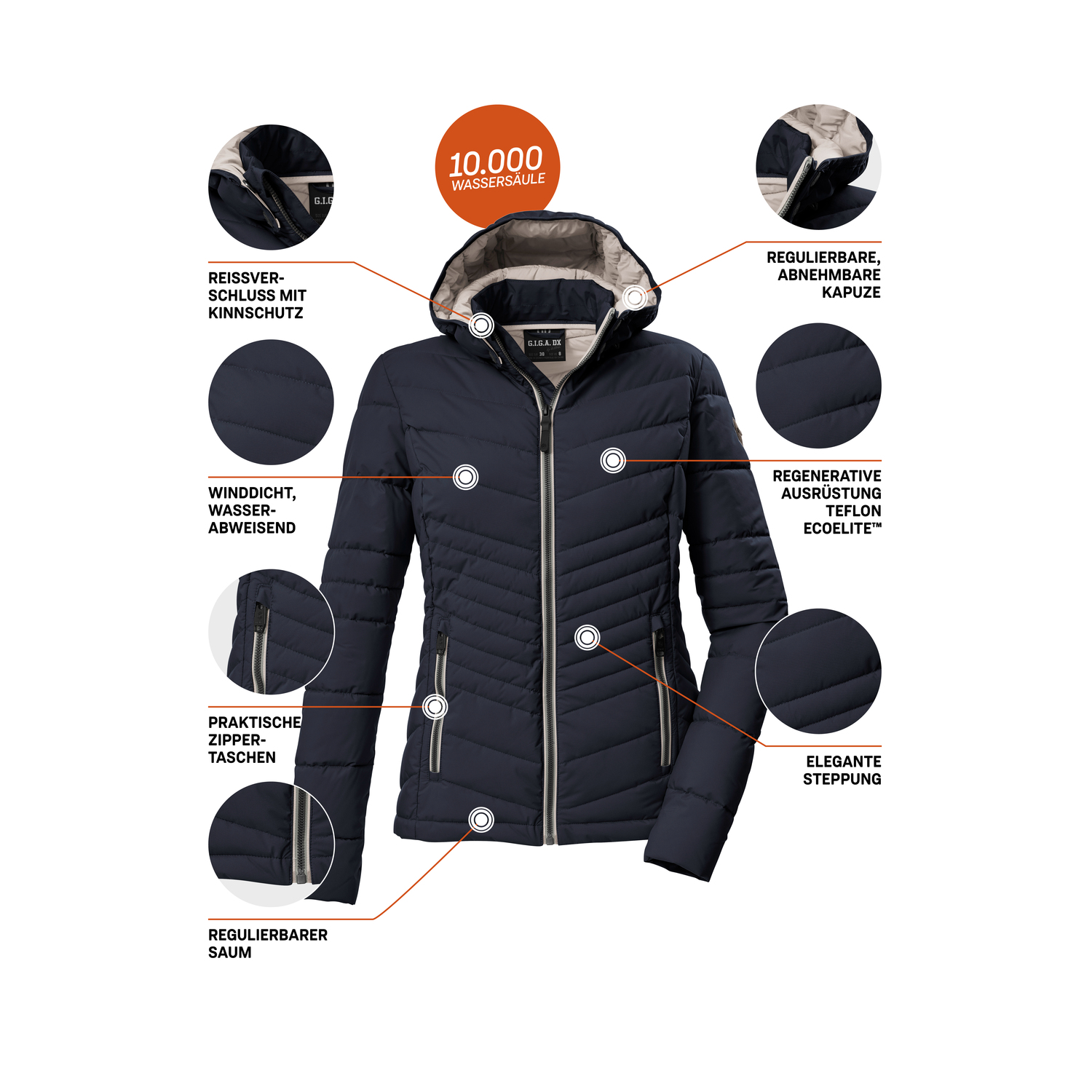 Damen G.I.G.A. DX by killtec Blau GS 91 WMN QLTD JCKT 00814 50 Funktionsjacke